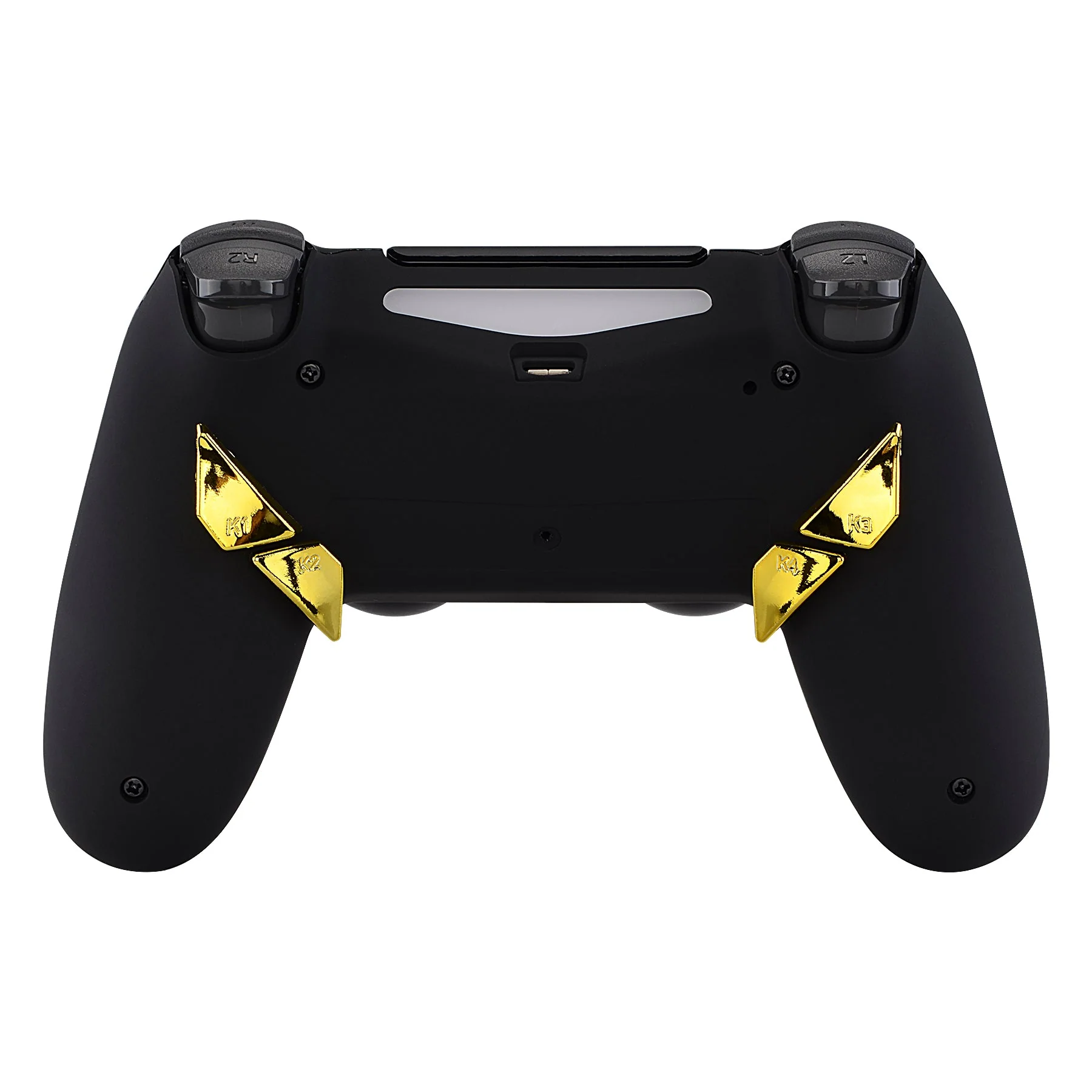 eXtremeRate Replacement Ergonomic Back Buttons K1 K2 K3 K4 Paddles for PS4 Controller Dawn Remap Kit - Chrome Gold - Image 6
