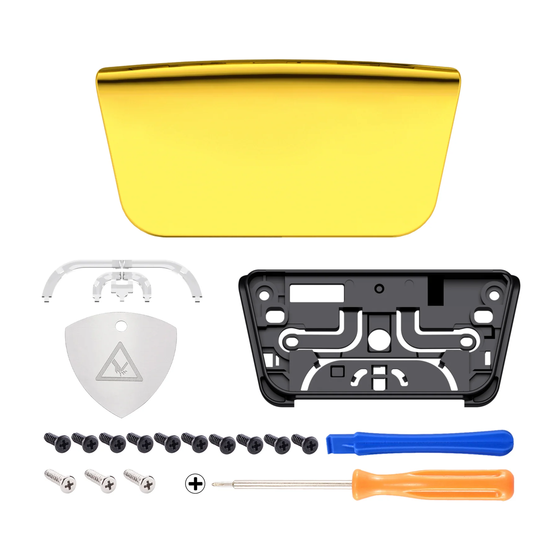 eXtremeRate Replacement Custom Touchpad Cover Compatible with PS5 Controller BDM-010/020/030/040/050/060 - Chrome Gold - Image 2