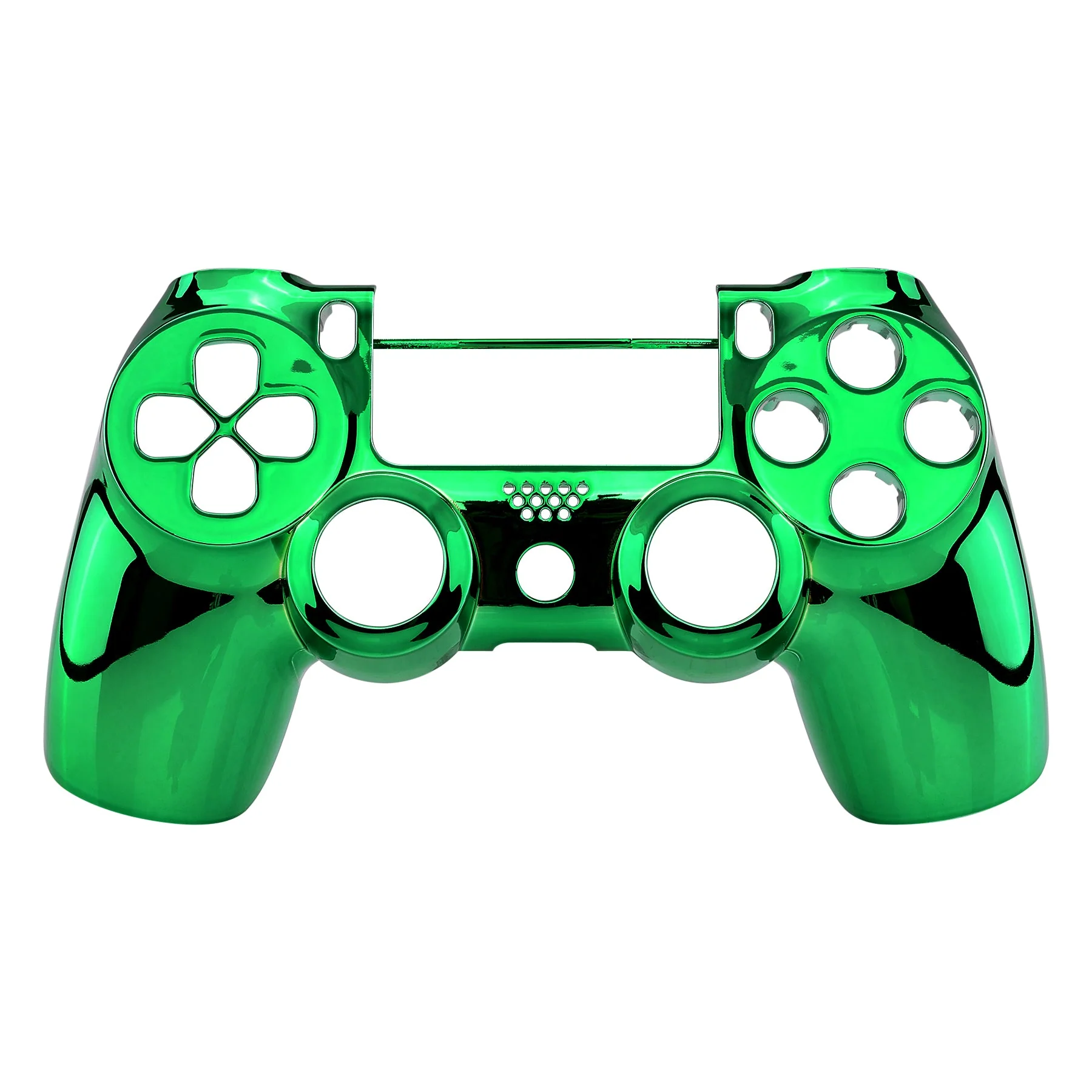 eXtremeRate Replacement Front Housing Shell for PS4 Slim Pro Controller Controller (CUH-ZCT2 JDM-040/050/055) - Chrome Green - Image 2