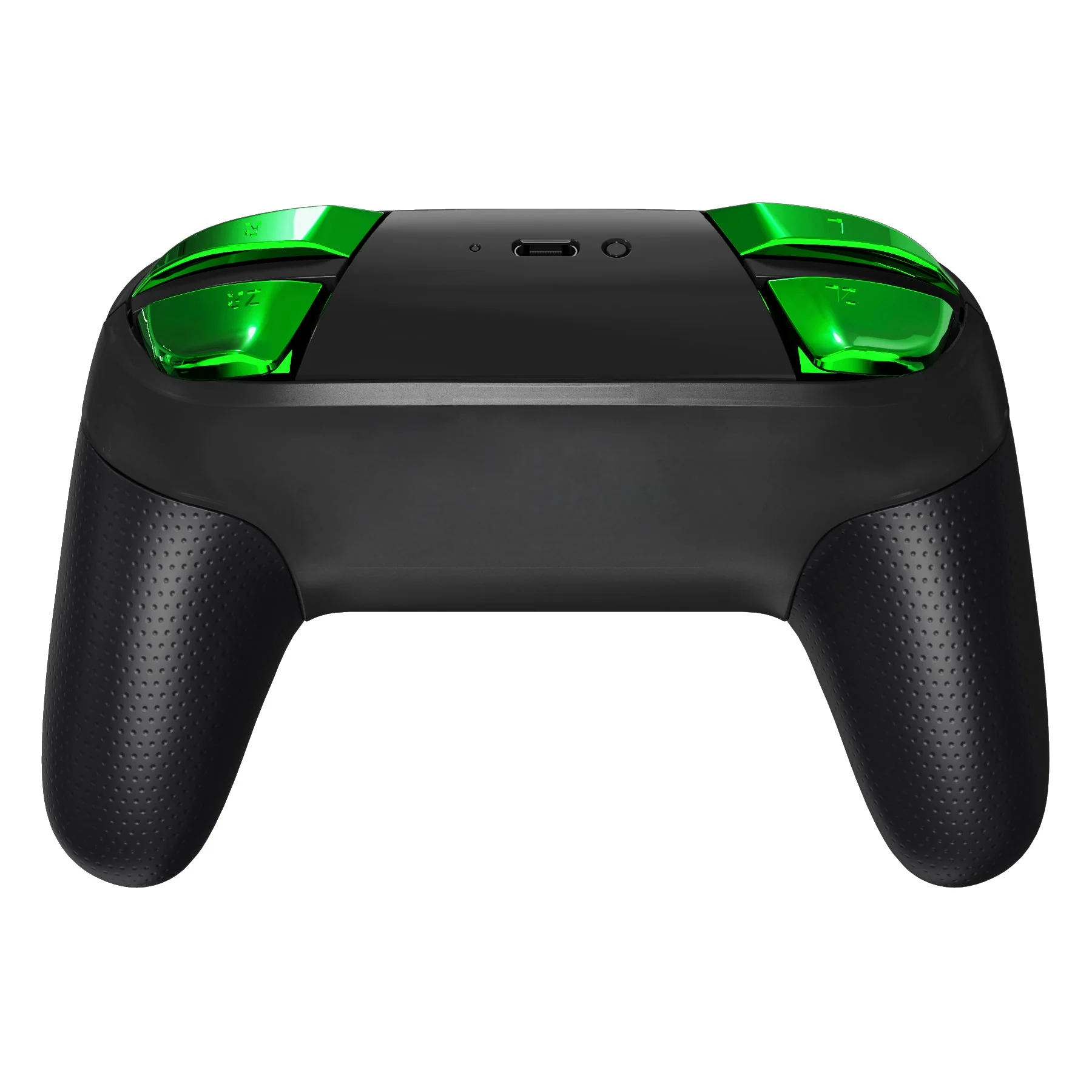 eXtremeRate DIY Replacement Full Set Buttons for Nintendo Switch Pro Controller - Chrome Green Glossy - Image 8