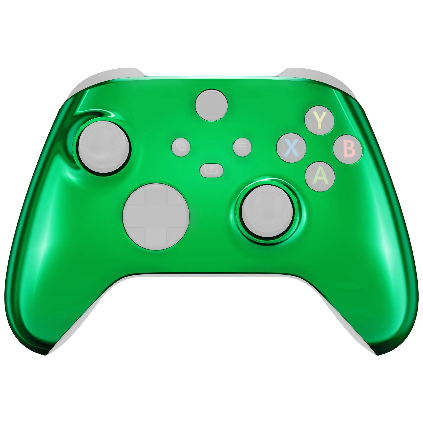 eXtremeRate Replacement Front Housing Shell for Xbox Series X & S Controller - Chrome Green - Image 4