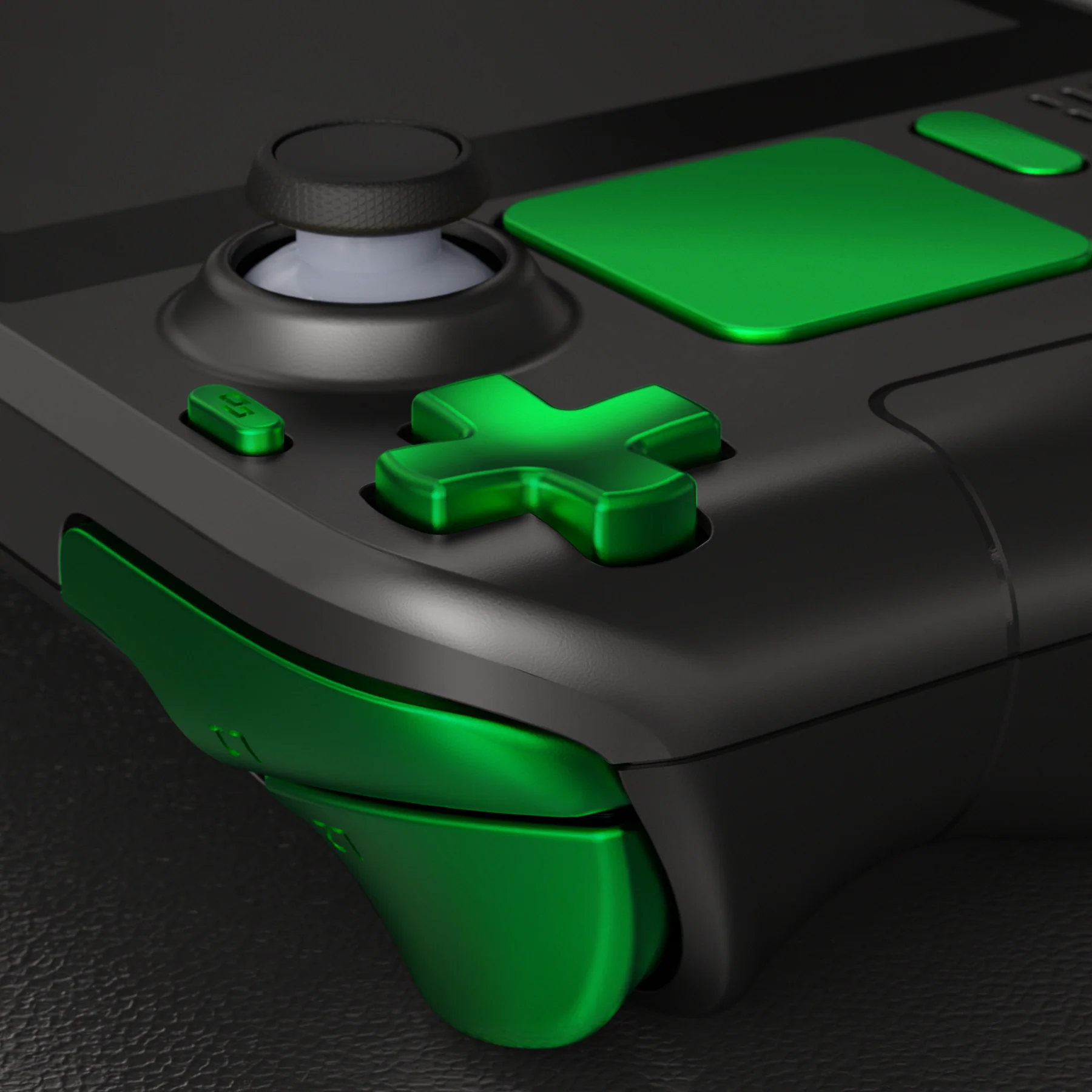 eXtremeRate Replacement Full Set Buttons for Steam Deck LCD - Chrome Green - Image 10