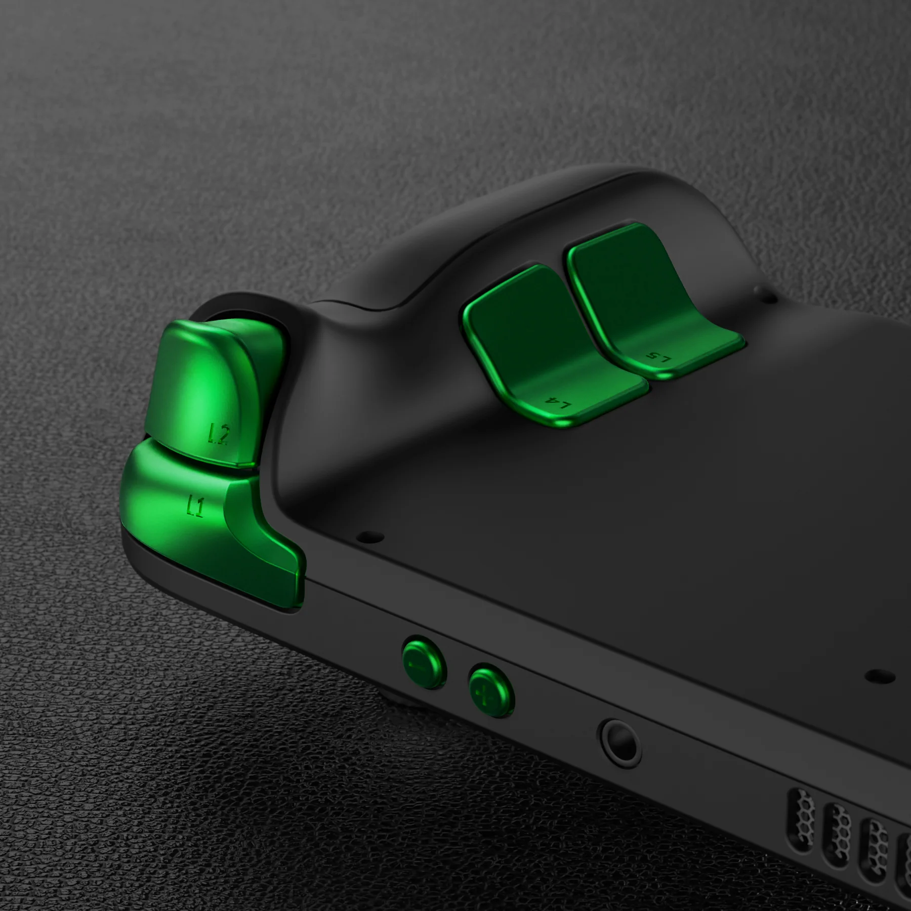 eXtremeRate Replacement Full Set Buttons for Steam Deck LCD - Chrome Green - Image 11