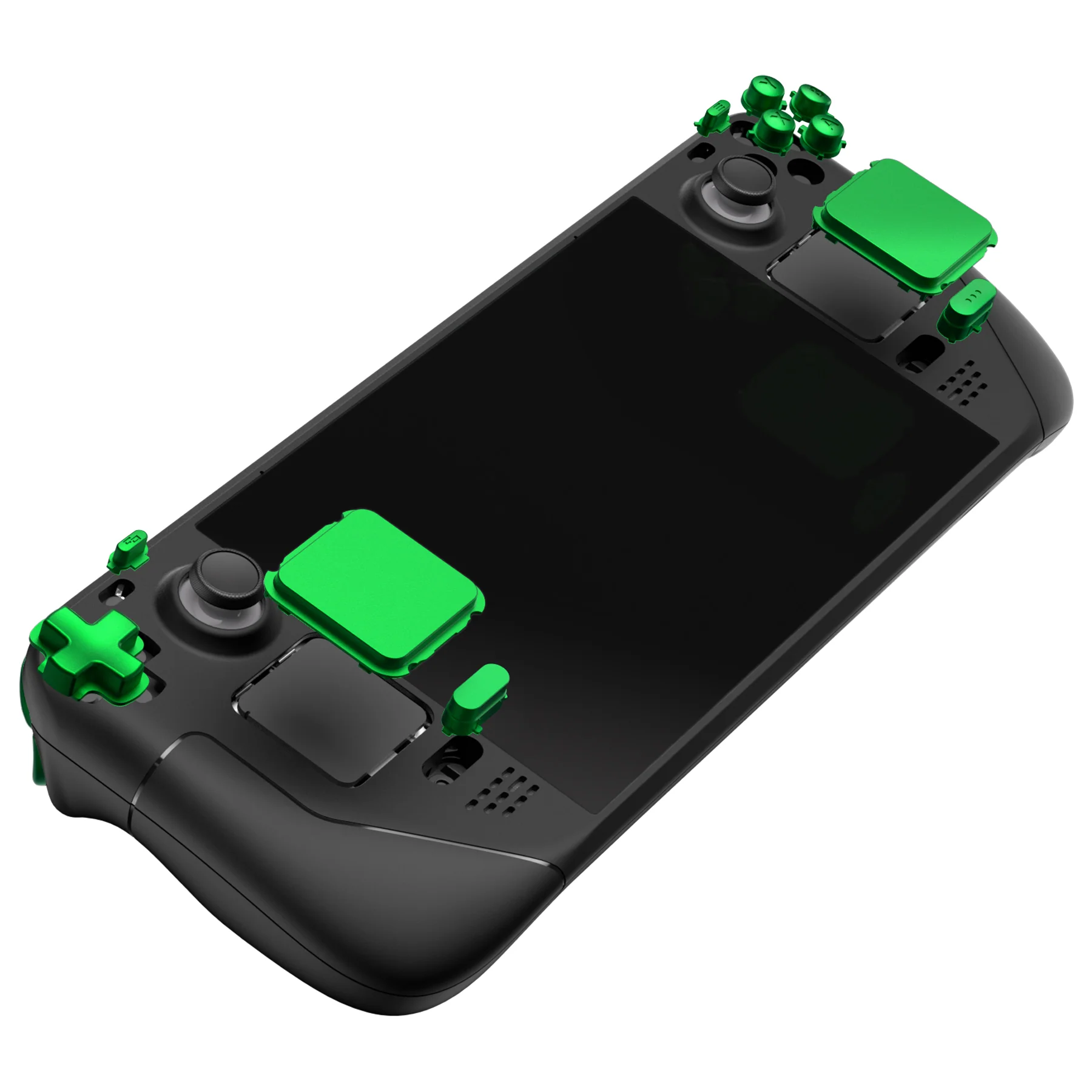 eXtremeRate Replacement Full Set Buttons for Steam Deck LCD - Chrome Green - Image 7