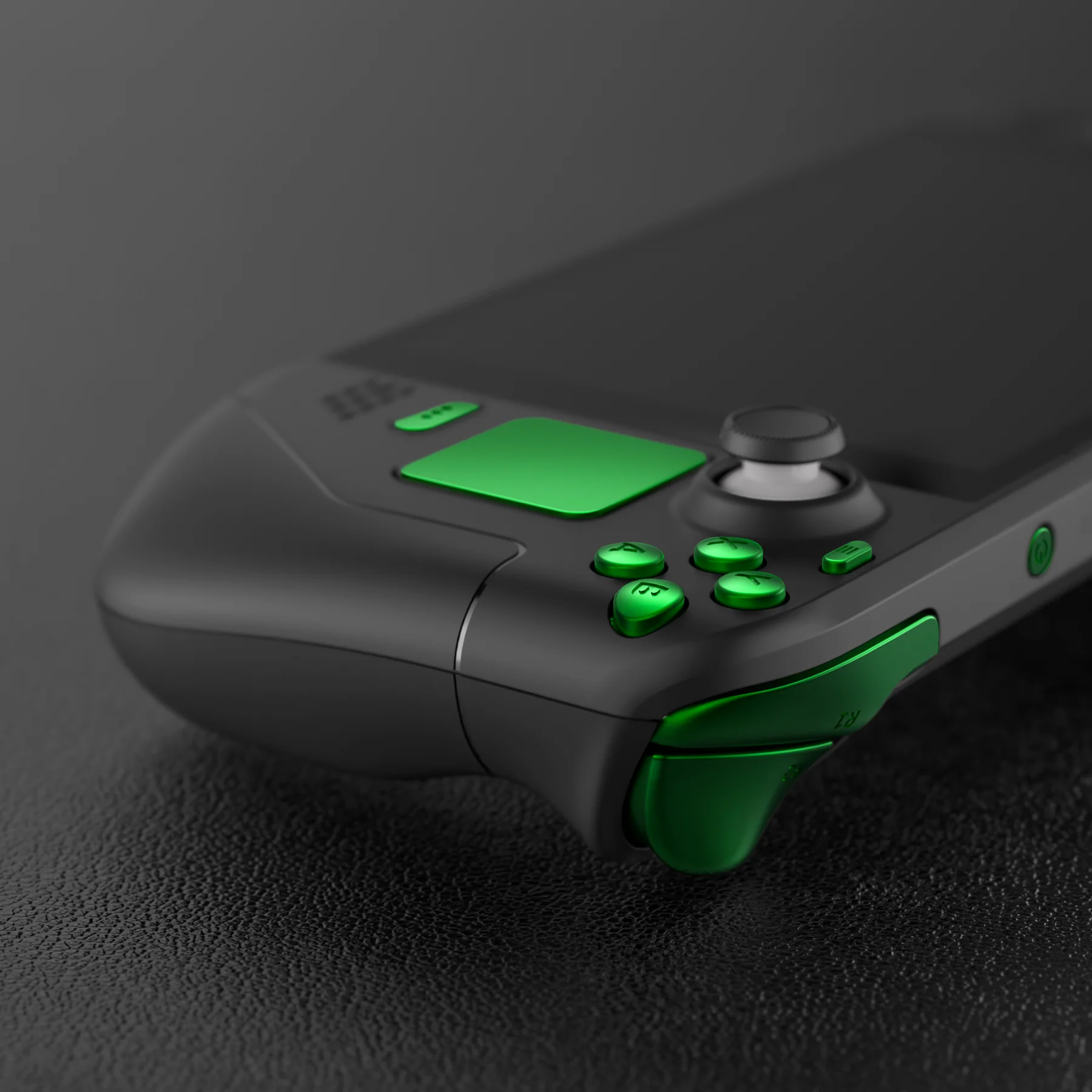 eXtremeRate Replacement Full Set Buttons for Steam Deck LCD - Chrome Green - Image 9