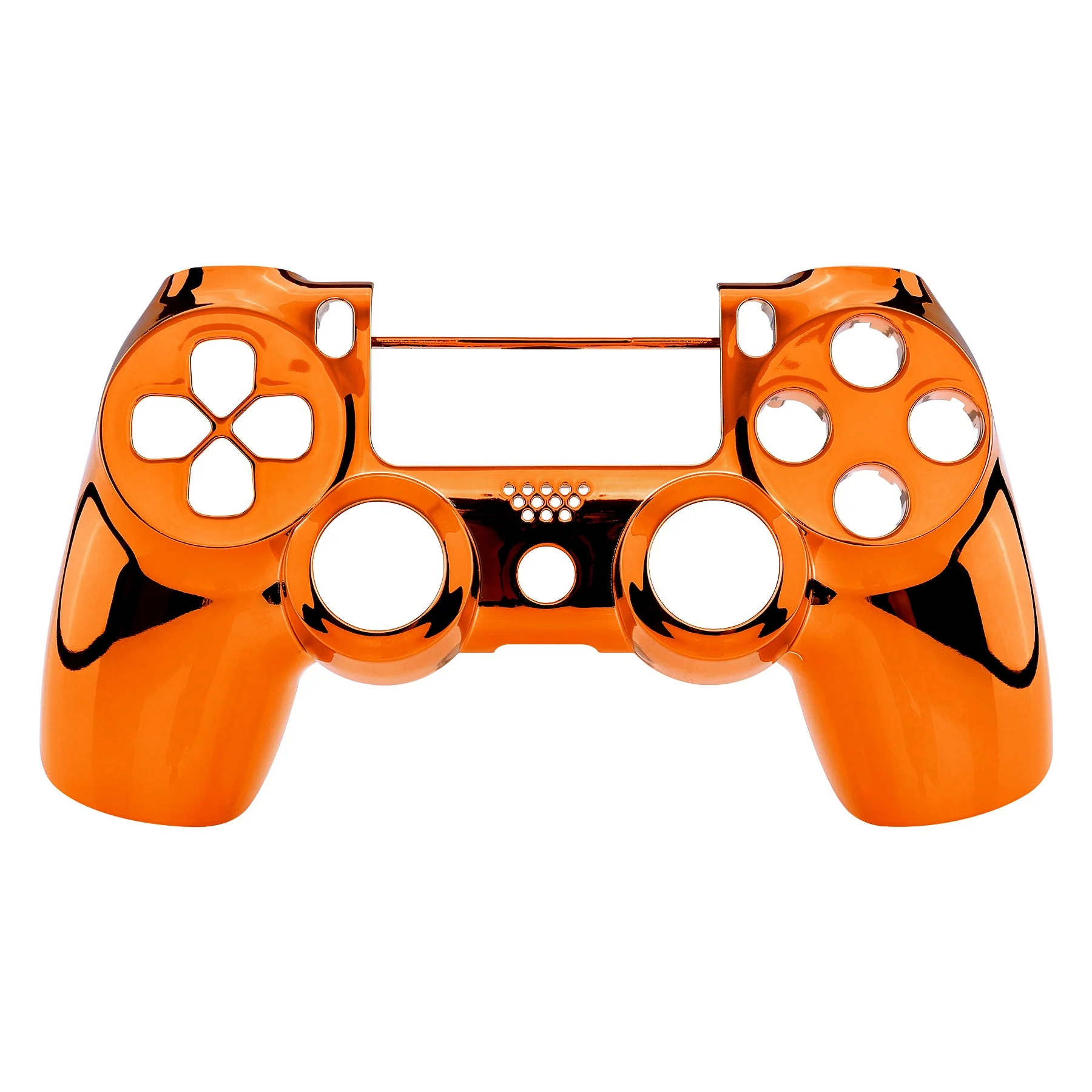 eXtremeRate Replacement Front Housing Shell for PS4 Slim Pro Controller Controller (CUH-ZCT2 JDM-040/050/055) - Chrome Orange - Image 2