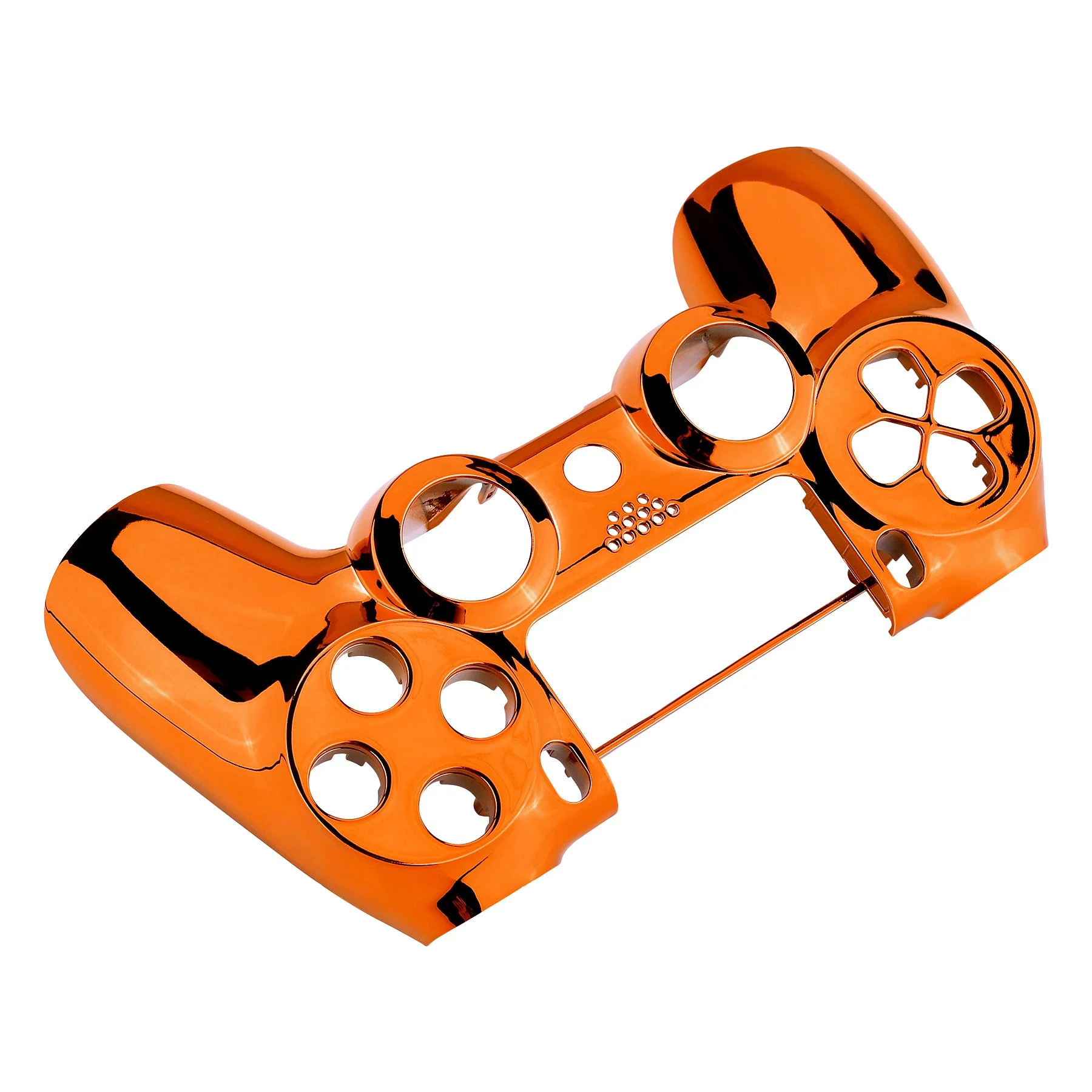 eXtremeRate Replacement Front Housing Shell for PS4 Slim Pro Controller Controller (CUH-ZCT2 JDM-040/050/055) - Chrome Orange - Image 4