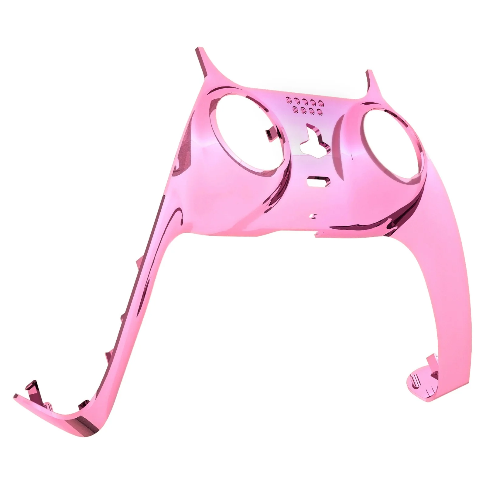 eXtremeRate Replacement Decorative Trim Shell with Accent Rings Compatible with PS5 Controller BDM-010/020/030/040/050 - Chrome Pink Glossy - Image 9