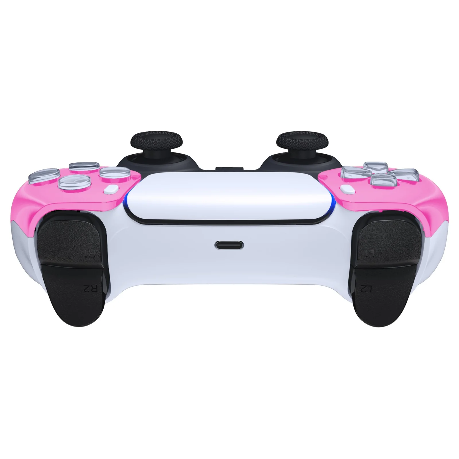 eXtremeRate Replacement Front Housing Shell Compatible with PS5 Controller BDM-010/020/030/040/050 - Chrome Pink Glossy - Image 7