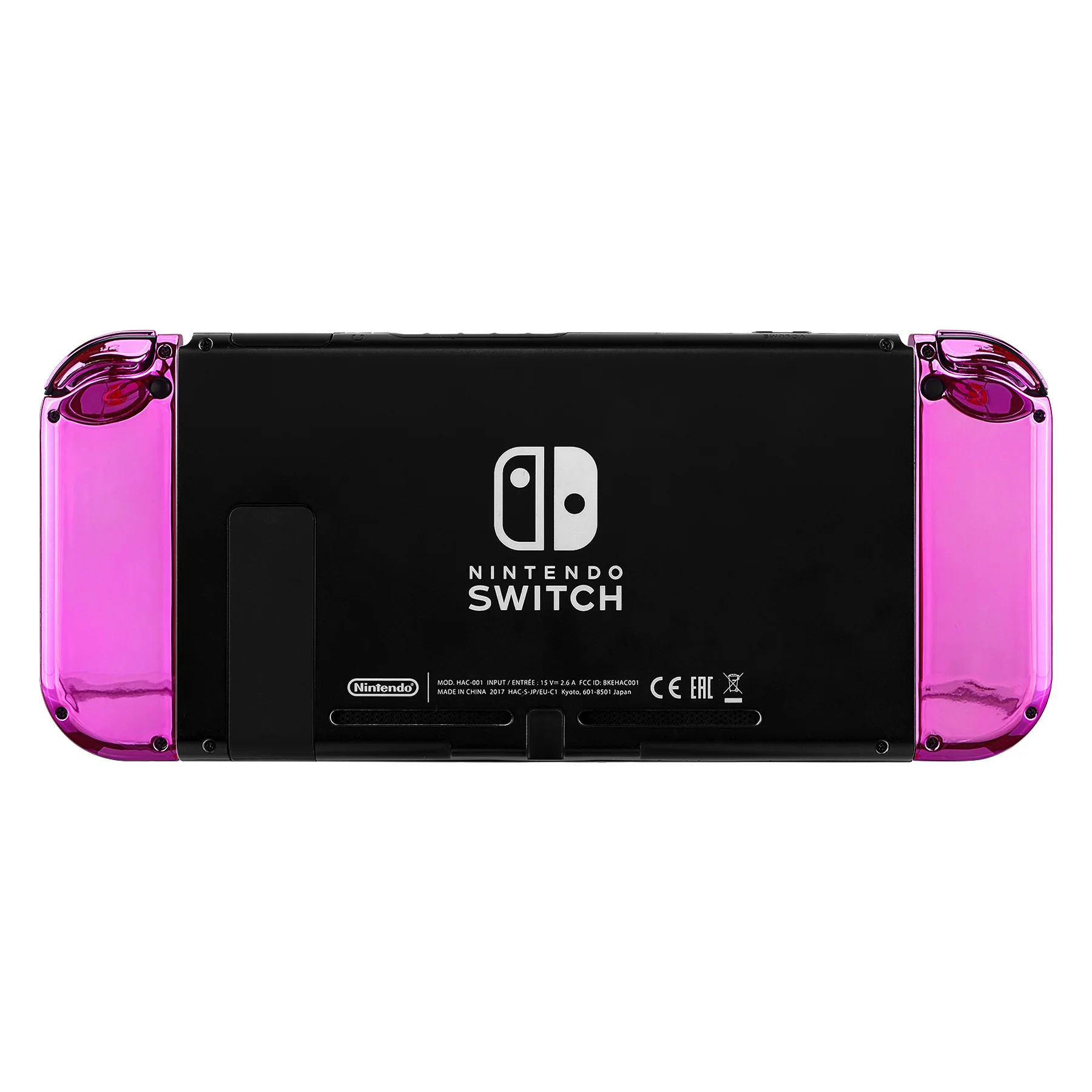 eXtremeRate Replacement Full Set Shell Case with Buttons for Joycon of NS Switch - Chrome Pink Glossy - Image 7