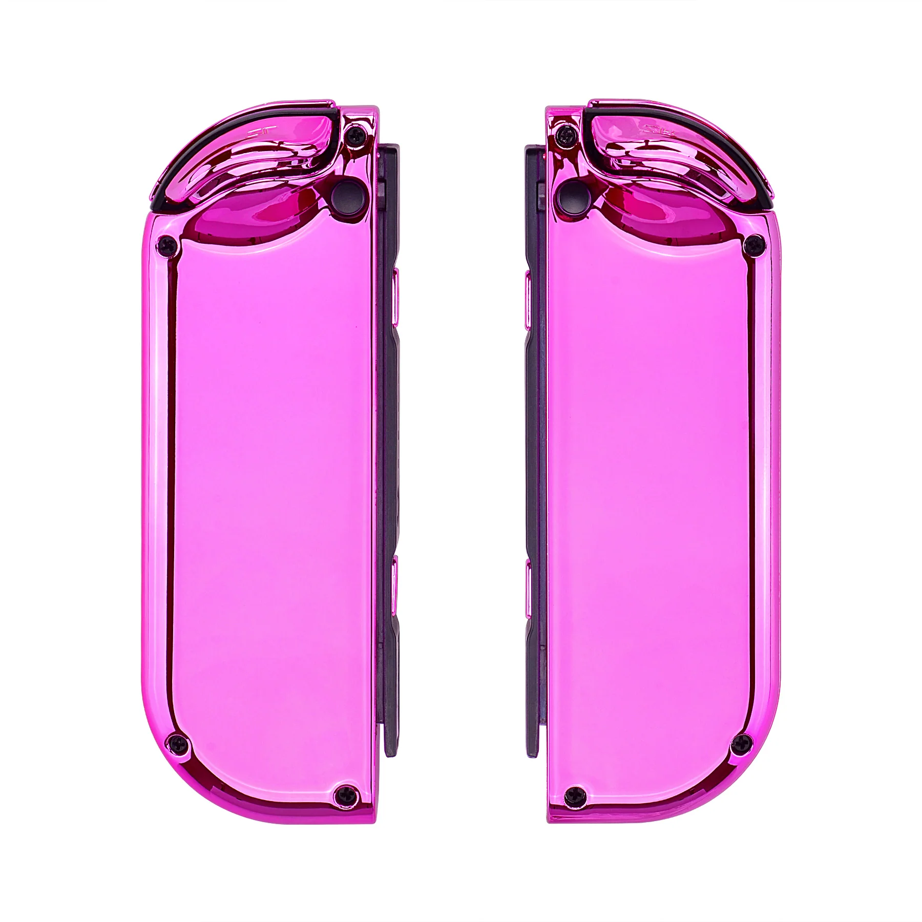 eXtremeRate Replacement Full Set Shell Case with Buttons for Joycon of NS Switch - Chrome Pink Glossy - Image 8