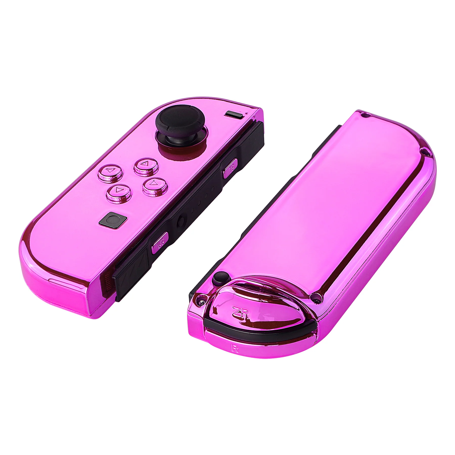 eXtremeRate Replacement Full Set Shell Case with Buttons for Joycon of NS Switch - Chrome Pink Glossy - Image 9