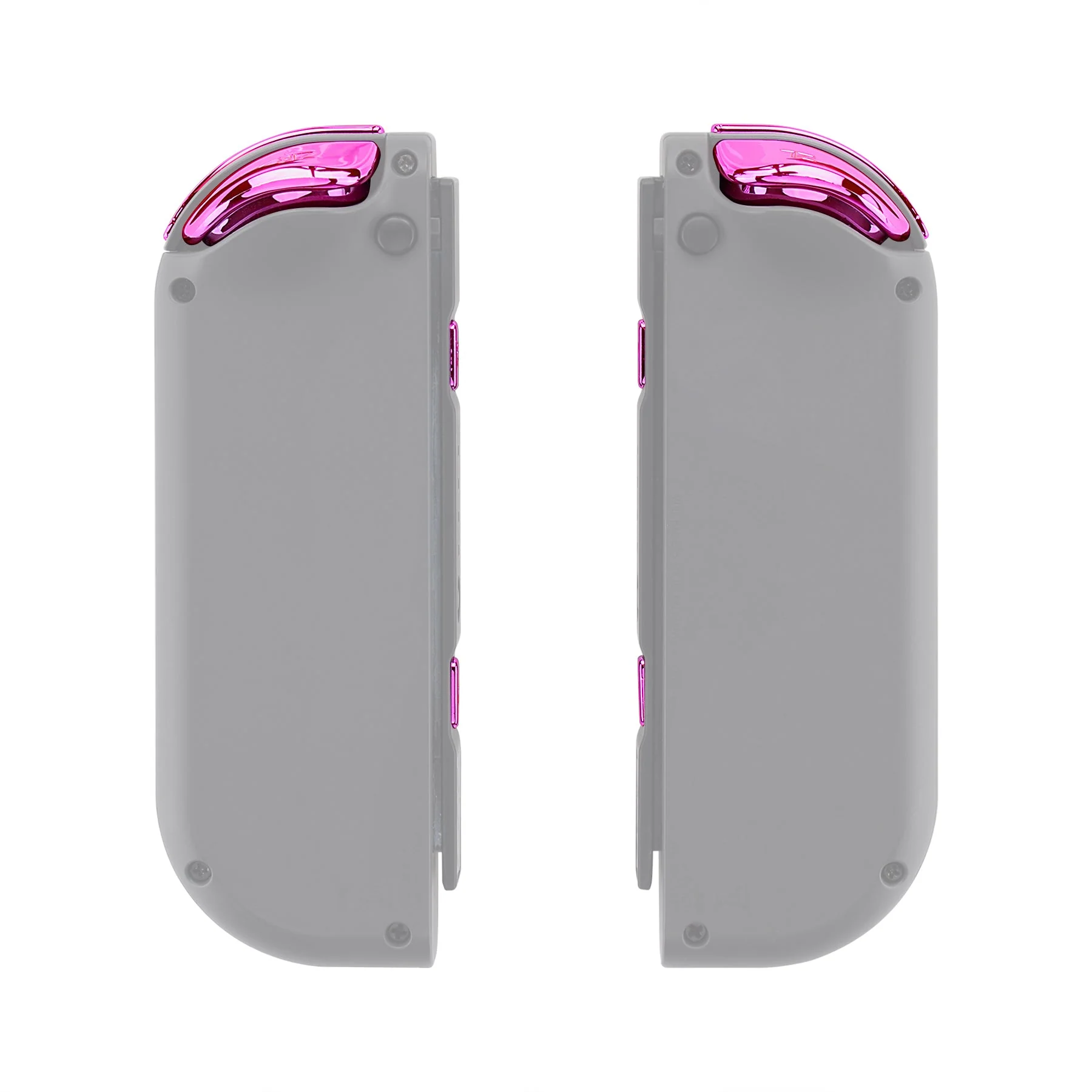 eXtremeRate Replacement Full Set Buttons for Joycon of NS Switch - Chrome Pink Glossy - Image 8