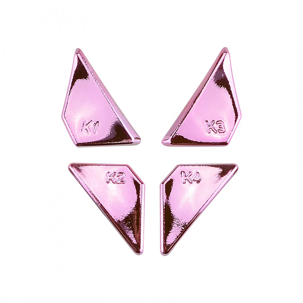 eXtremeRate Replacement Ergonomic Back Buttons K1 K2 K3 K4 Paddles for PS4 Controller Dawn Remap Kit - Chrome Pink - Image 3