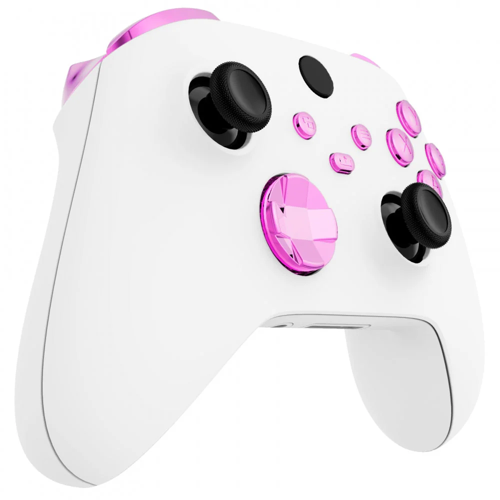 eXtremeRate Replacement Full Set Buttons for Xbox Series X & S Controller - Chrome Pink - Image 5