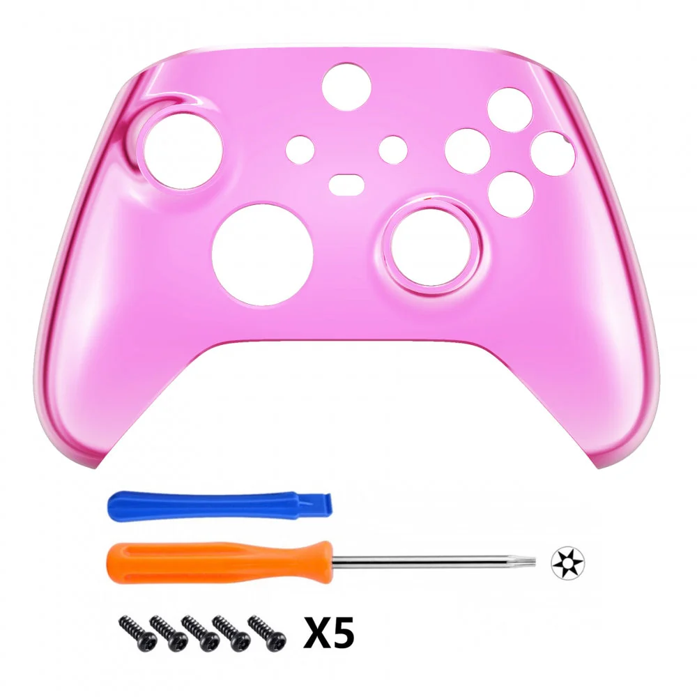 eXtremeRate Replacement Front Housing Shell for Xbox Series X & S Controller - Chrome Pink - Image 2