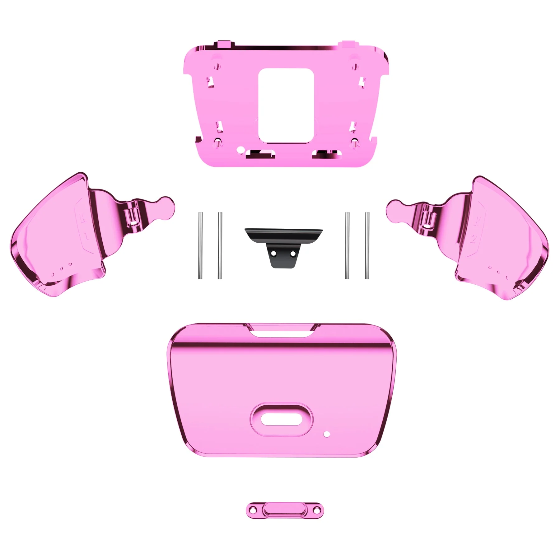 eXtremeRate Replacement Redesigned K1 K2 Back Buttons for eXtremerate RISE Remap Kit, Compatible with PS5 Controller - Chrome Pink - Image 2