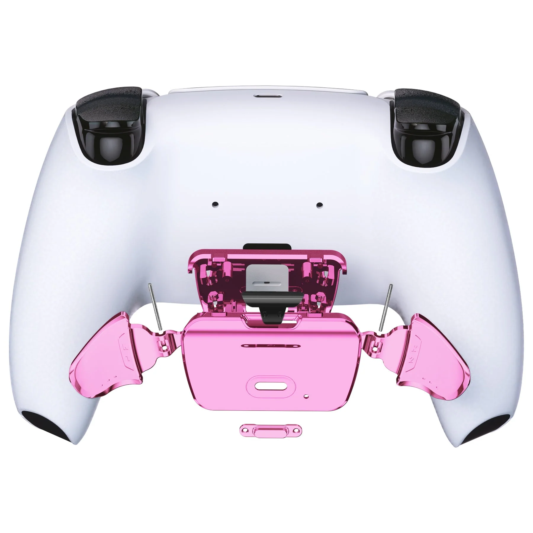 eXtremeRate Replacement Redesigned K1 K2 Back Buttons for eXtremerate RISE Remap Kit, Compatible with PS5 Controller - Chrome Pink - Image 4