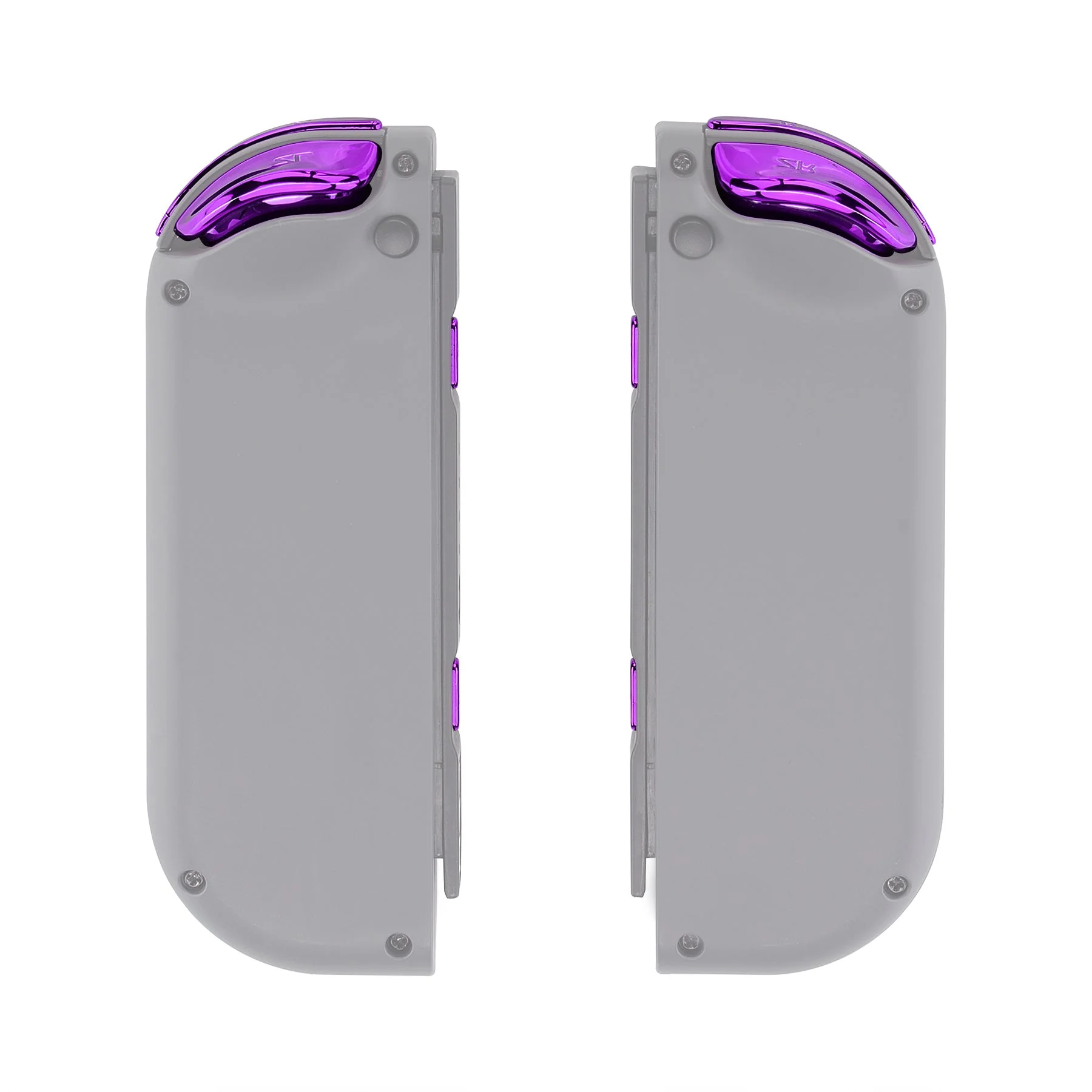 eXtremeRate Replacement Full Set Buttons for Joycon of NS Switch - Chrome Purple Glossy - Image 8