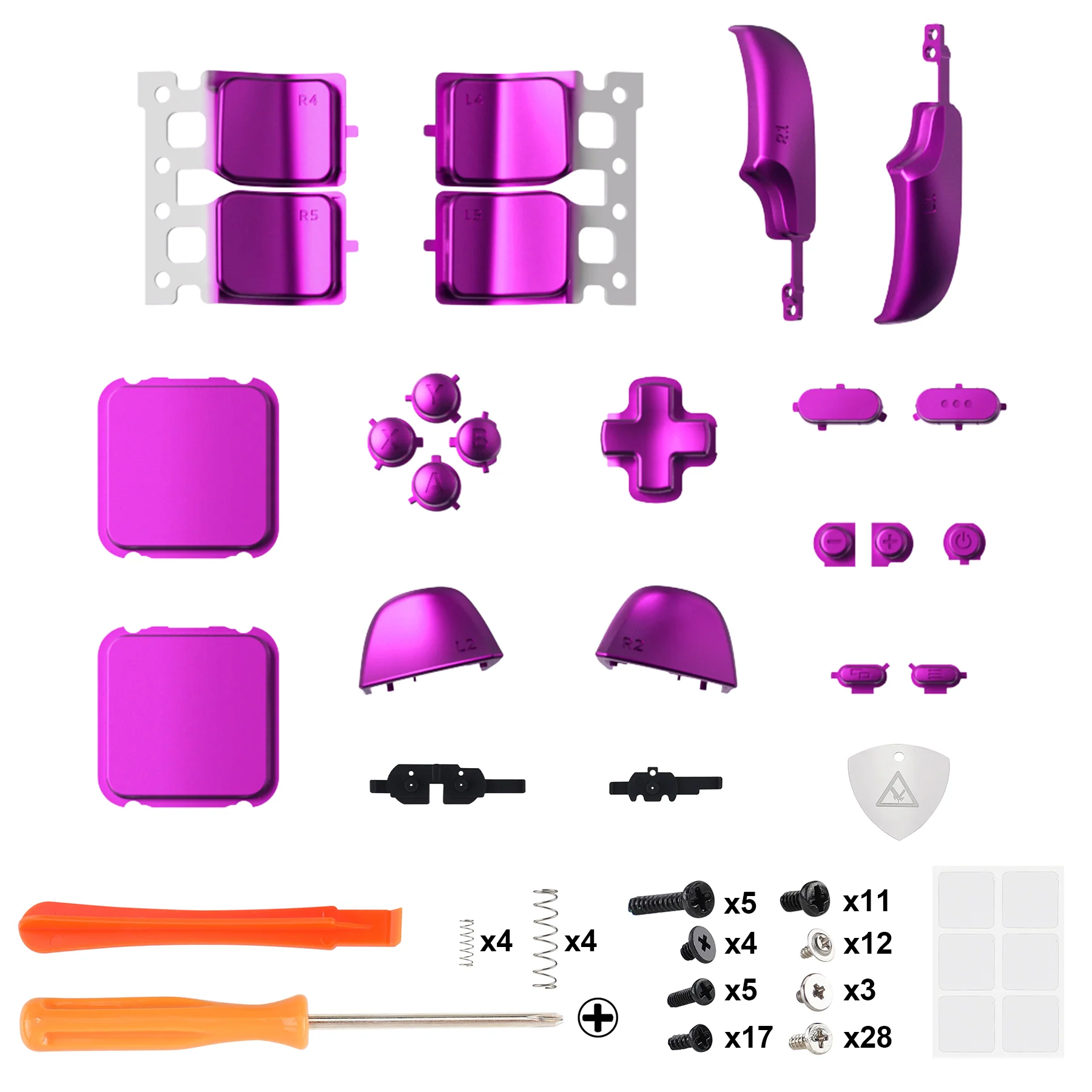 eXtremeRate Replacement Full Set Buttons for Steam Deck LCD - Chrome Purple - Image 2