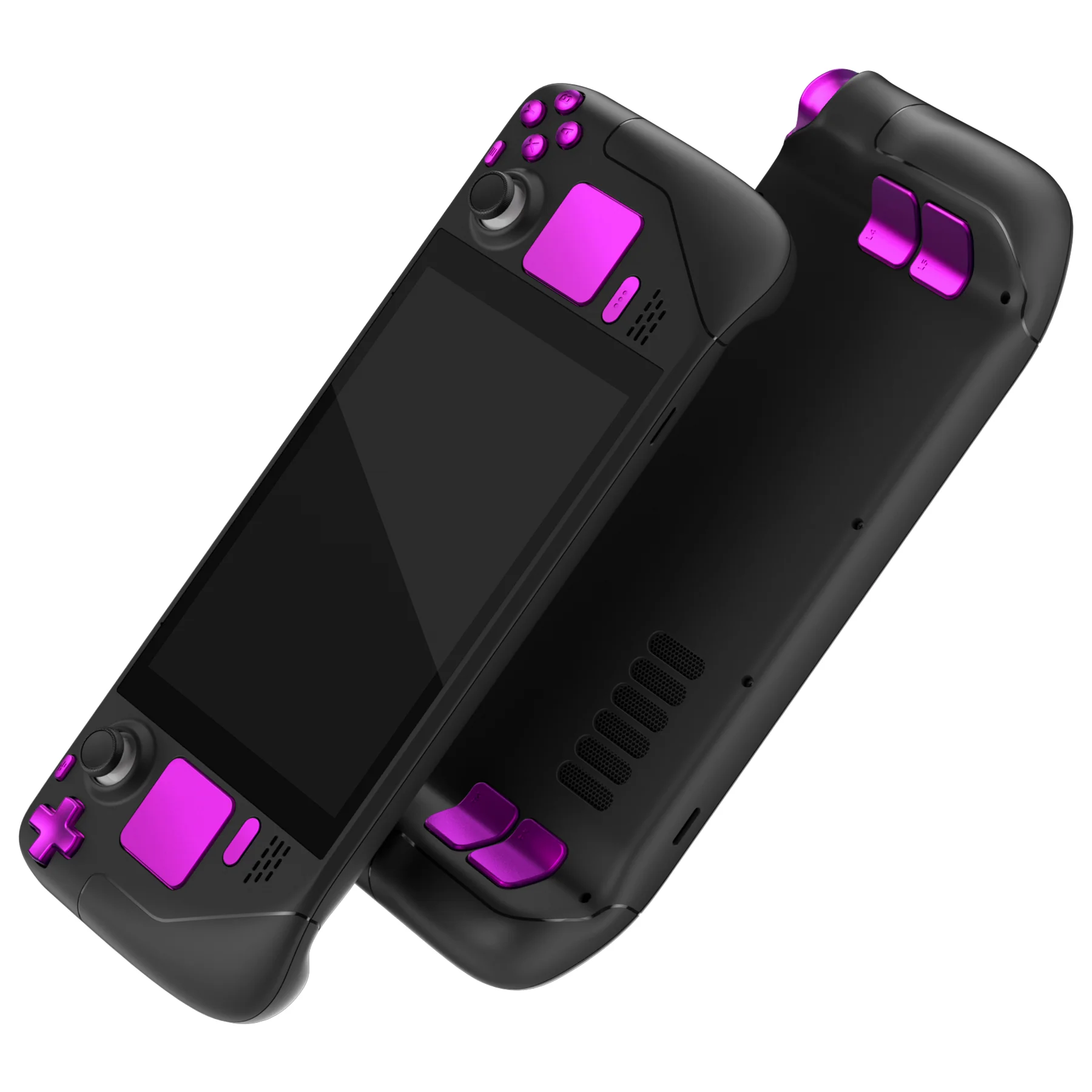 eXtremeRate Replacement Full Set Buttons for Steam Deck LCD - Chrome Purple - Image 6