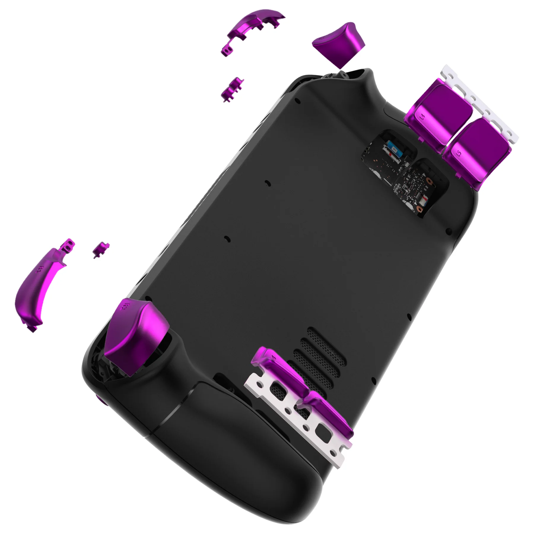 eXtremeRate Replacement Full Set Buttons for Steam Deck LCD - Chrome Purple - Image 8