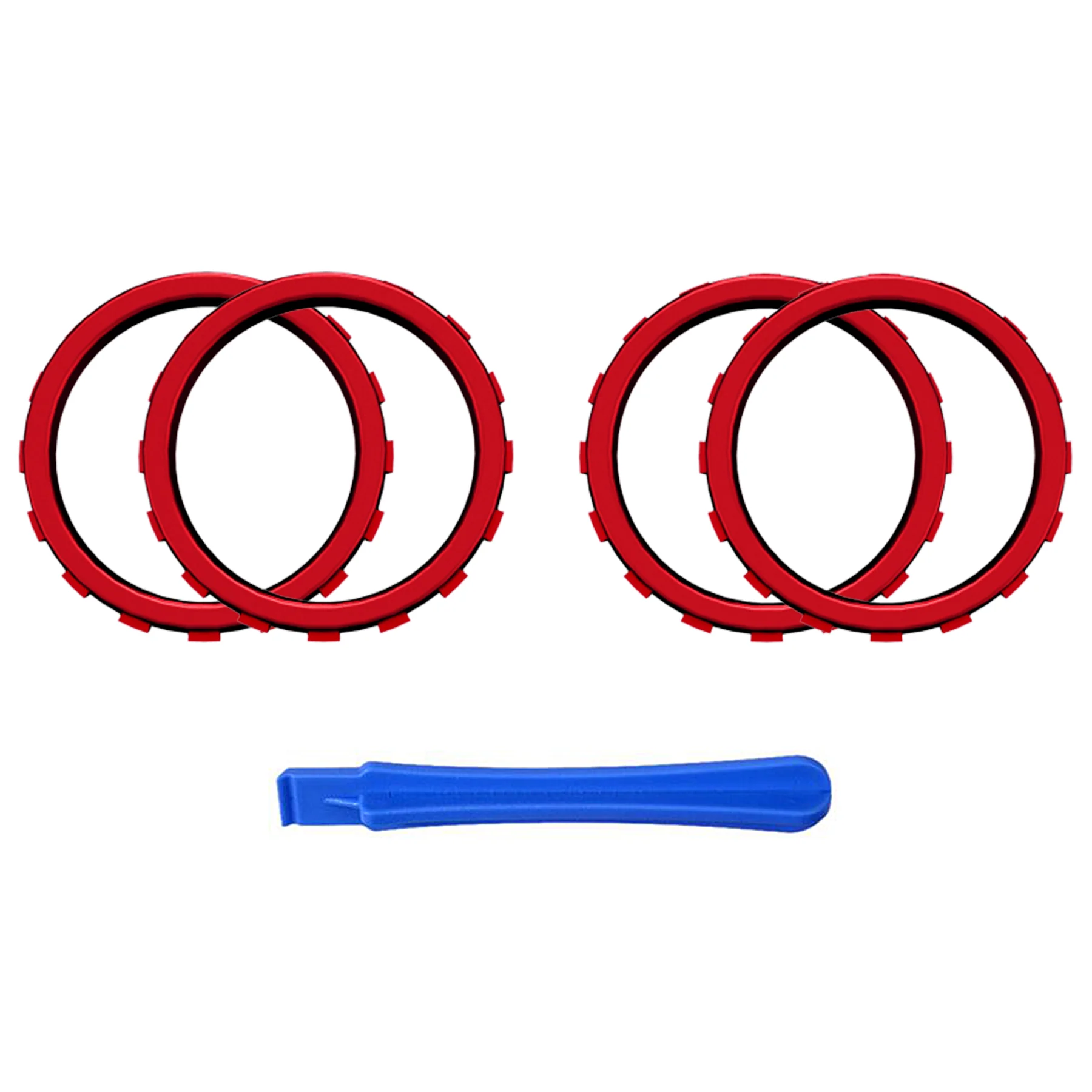 eXtremeRate Custom Accent Rings for Xbox Elite Series 2 Core & for Elite Series 2 & for Xbox One Elite Controller, Compatible with eXtremeRate ASR Version Shell for Xbox Series X/S Controller - Chrome Red - Image 2