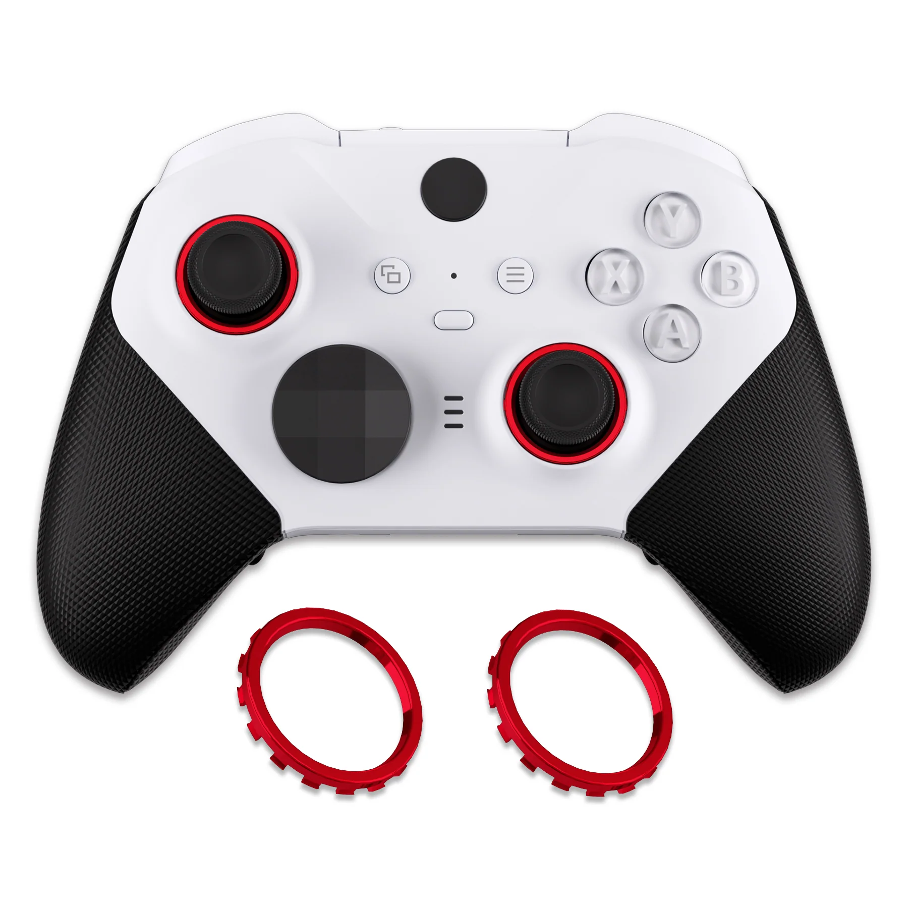eXtremeRate Custom Accent Rings for Xbox Elite Series 2 Core & for Elite Series 2 & for Xbox One Elite Controller, Compatible with eXtremeRate ASR Version Shell for Xbox Series X/S Controller - Chrome Red - Image 4