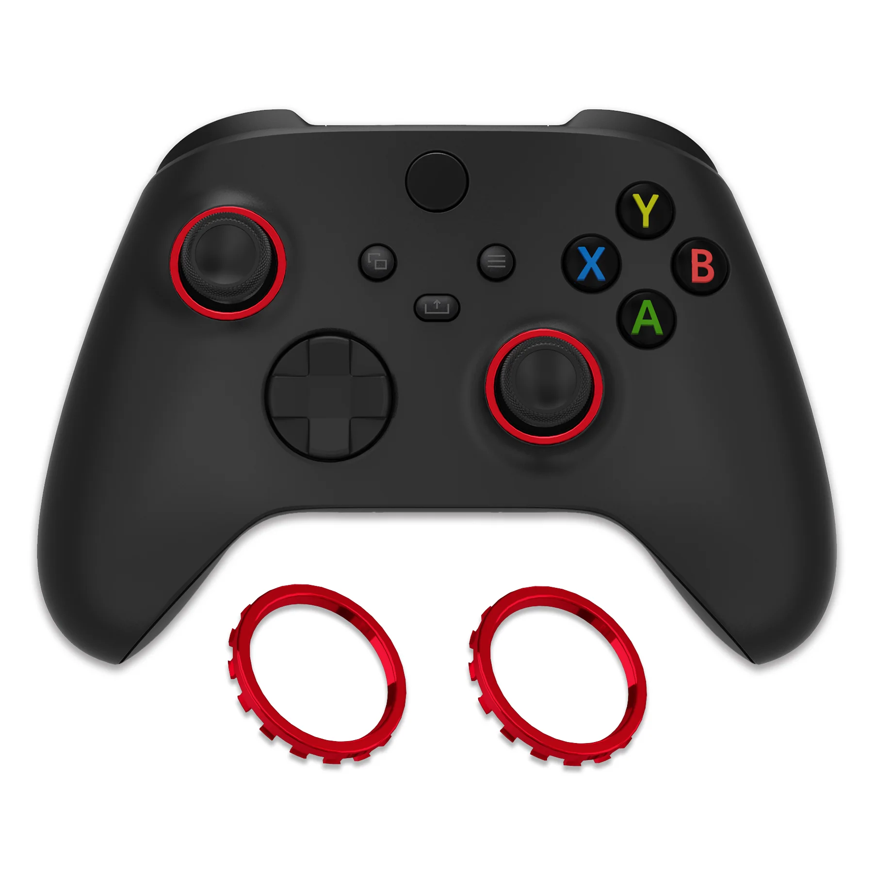 eXtremeRate Custom Accent Rings for Xbox Elite Series 2 Core & for Elite Series 2 & for Xbox One Elite Controller, Compatible with eXtremeRate ASR Version Shell for Xbox Series X/S Controller - Chrome Red - Image 5