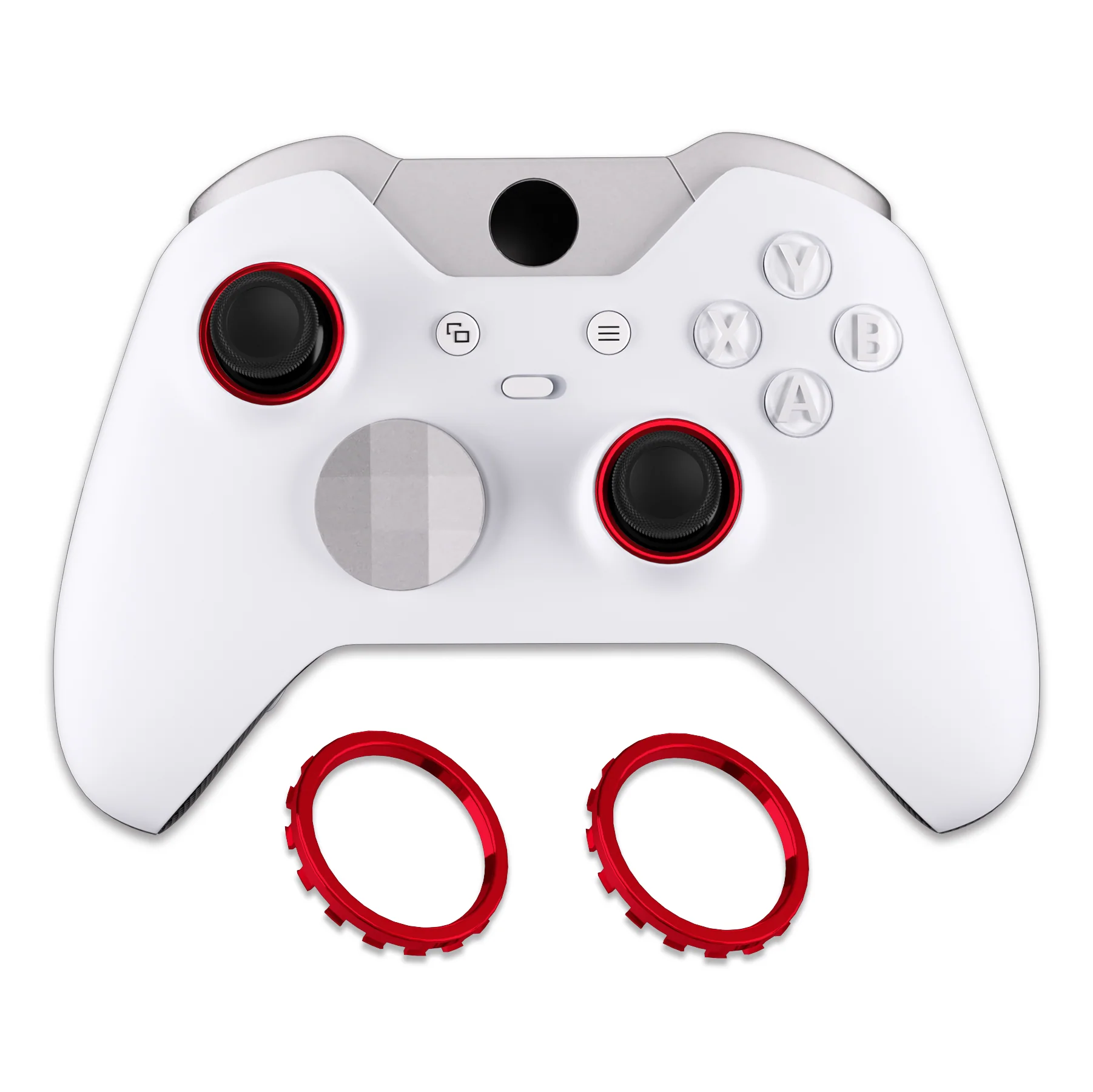 eXtremeRate Custom Accent Rings for Xbox Elite Series 2 Core & for Elite Series 2 & for Xbox One Elite Controller, Compatible with eXtremeRate ASR Version Shell for Xbox Series X/S Controller - Chrome Red - Image 6