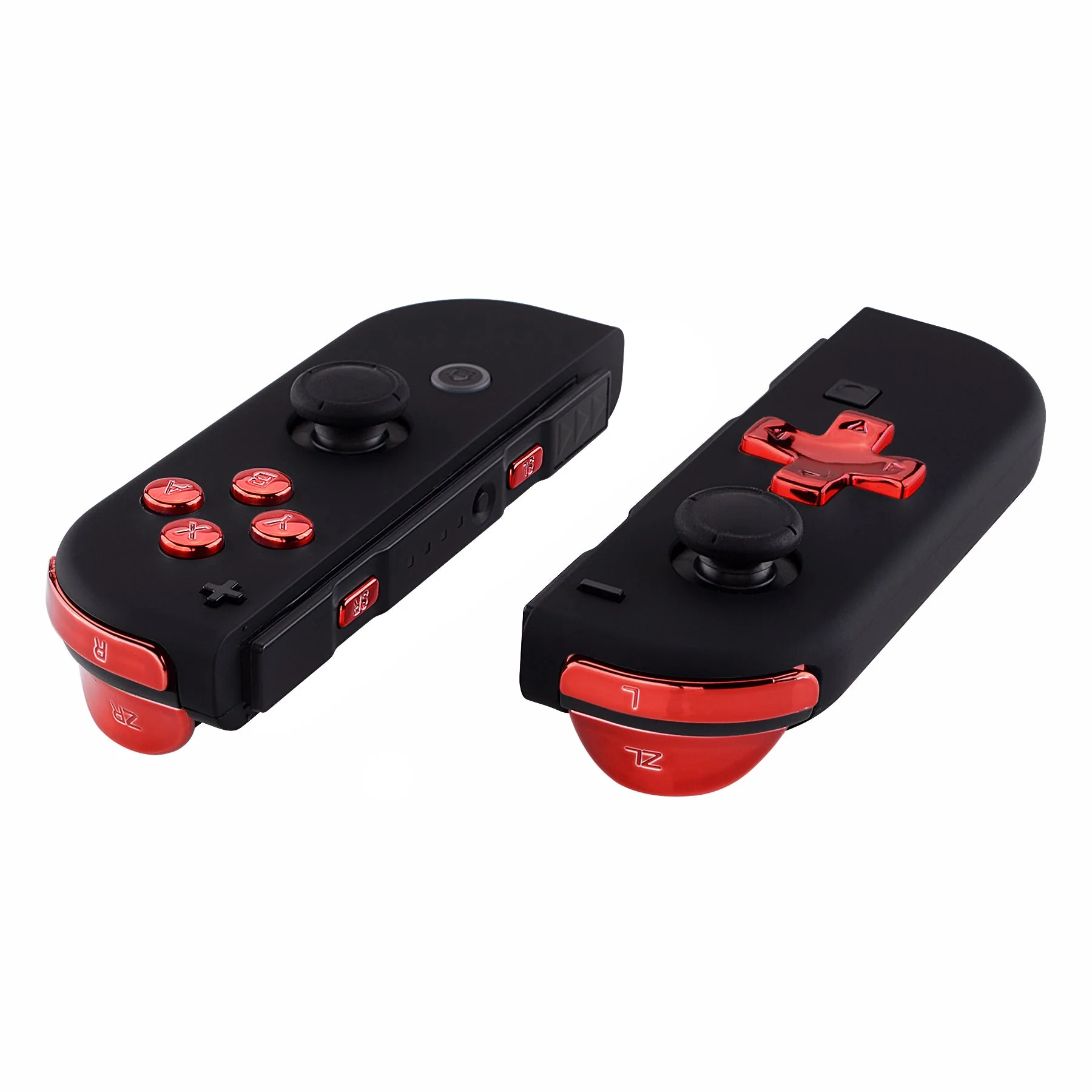 eXtremeRate Dpad Version Replacement Full Set Buttons for Joycon of Switch (D-pad ONLY Fits for eXtremeRate D-pad Shell for Joycon) - Chrome Red - Image 4