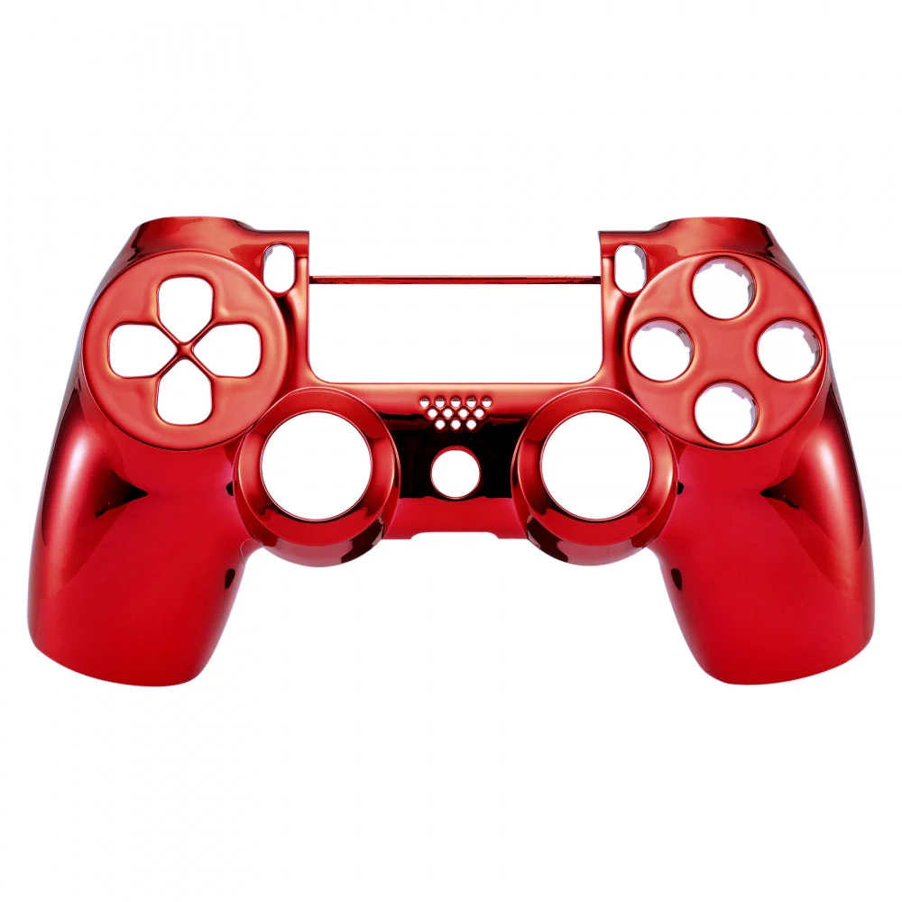eXtremeRate Replacement Front Housing Shell for PS4 Slim Pro Controller Controller (CUH-ZCT2 JDM-040/050/055) - Chrome Red - Image 2