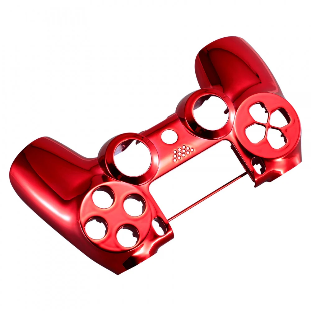 eXtremeRate Replacement Front Housing Shell for PS4 Slim Pro Controller Controller (CUH-ZCT2 JDM-040/050/055) - Chrome Red - Image 4