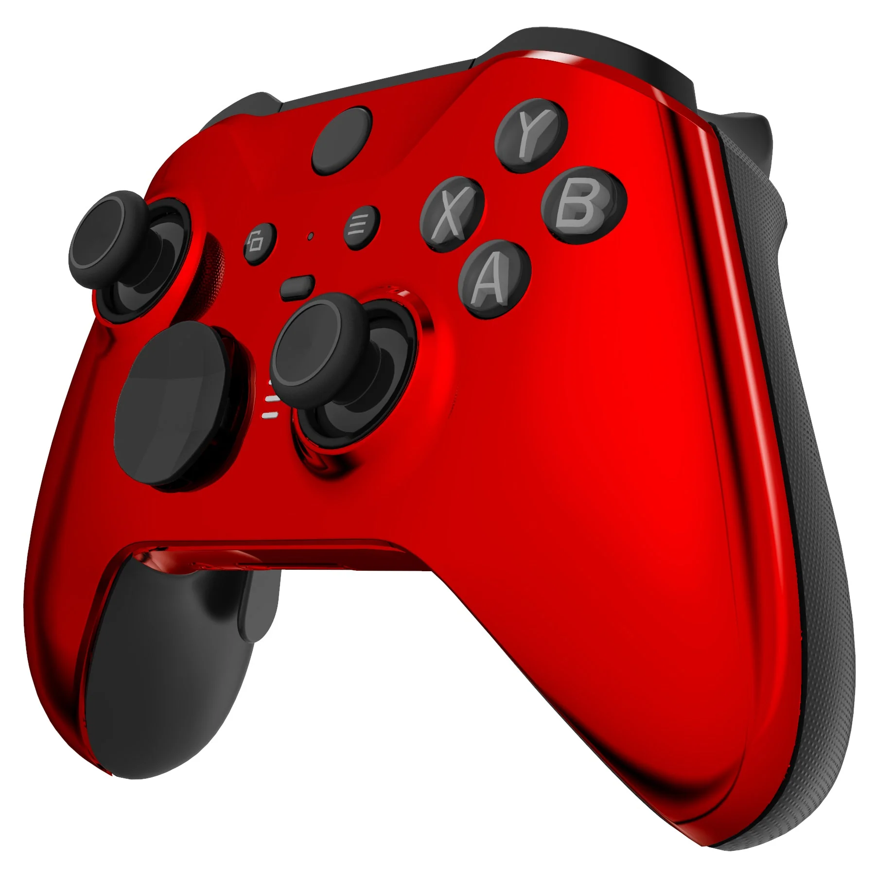 eXtremeRate Replacement Front Housing Shell Case with Accent Rings for Xbox One Elite Series 2 & Elite 2 Core Controller (Model 1797) - Chrome Red Glossy - Image 5