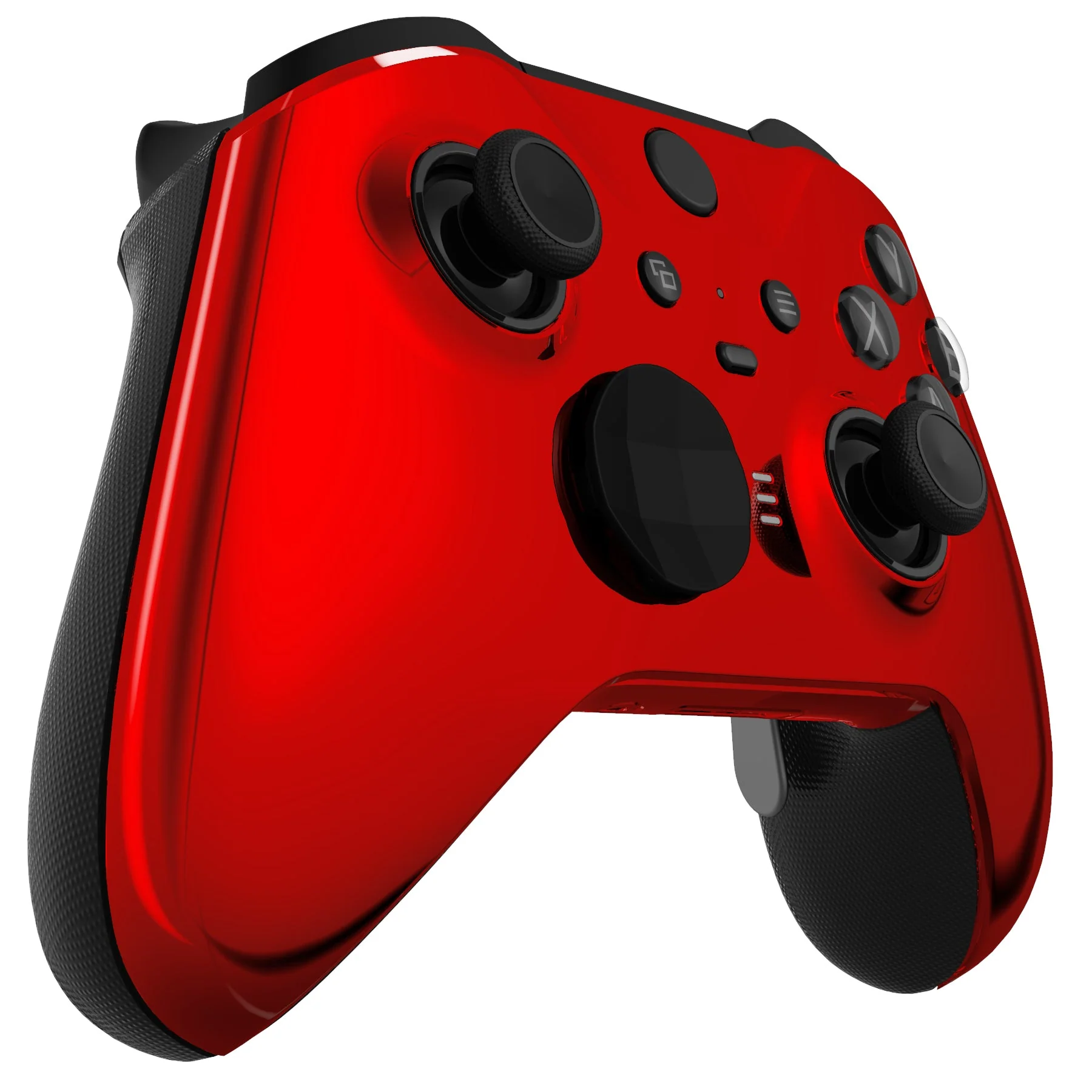 eXtremeRate Replacement Front Housing Shell Case with Accent Rings for Xbox One Elite Series 2 & Elite 2 Core Controller (Model 1797) - Chrome Red Glossy - Image 6