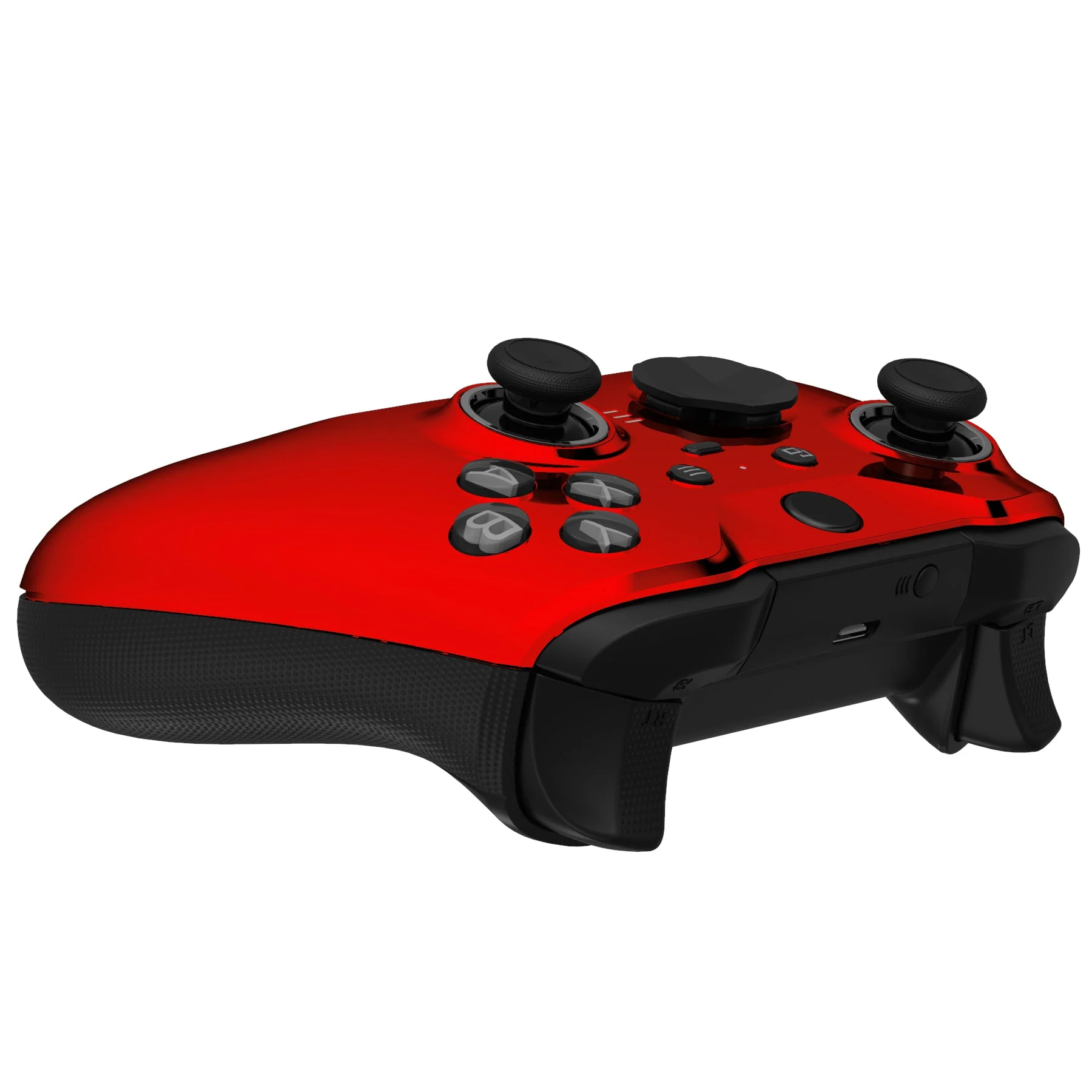 eXtremeRate Replacement Front Housing Shell Case with Accent Rings for Xbox One Elite Series 2 & Elite 2 Core Controller (Model 1797) - Chrome Red Glossy - Image 7