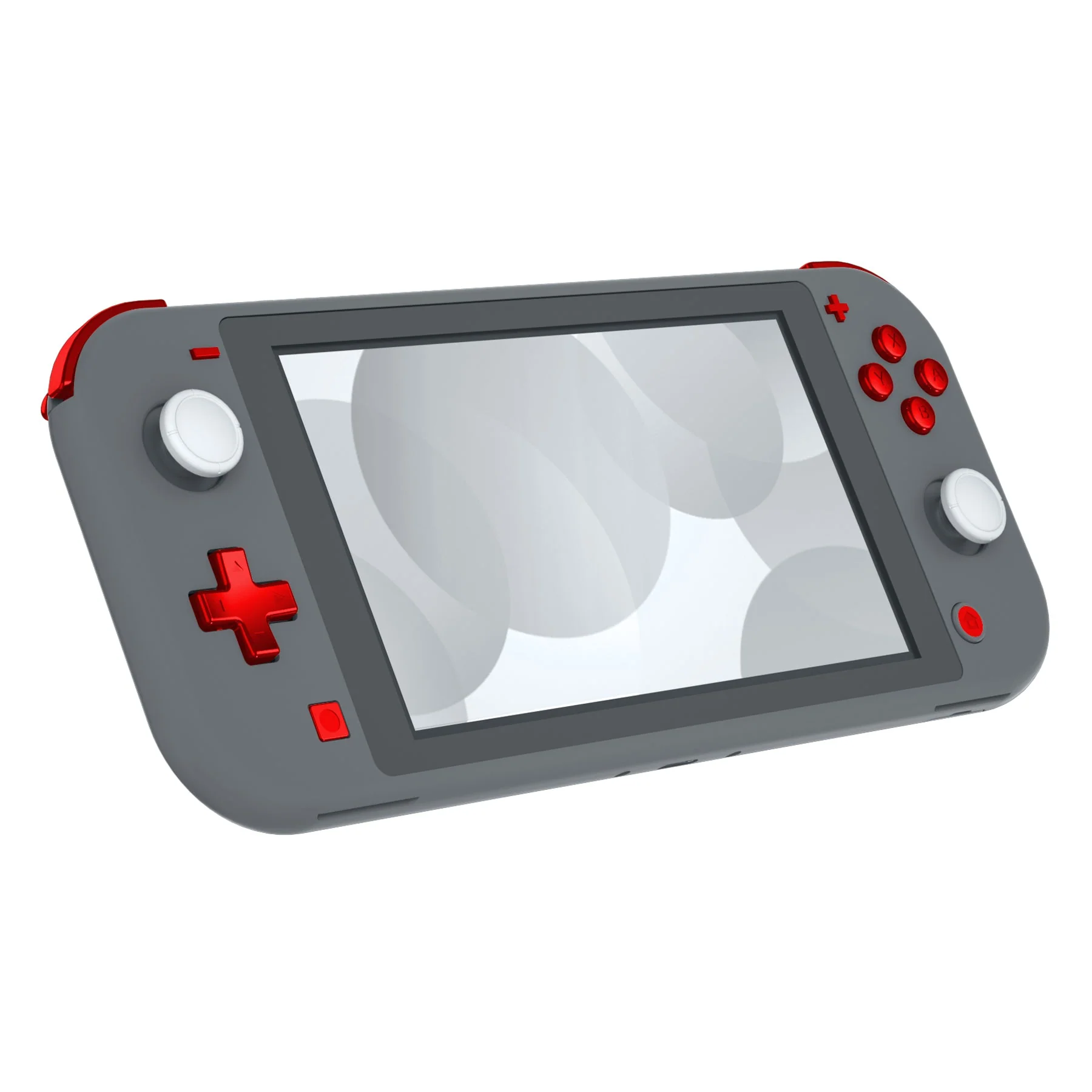 eXtremeRate Replacement Full Set Buttons for NS Switch Lite - Chrome Red Glossy - Image 5
