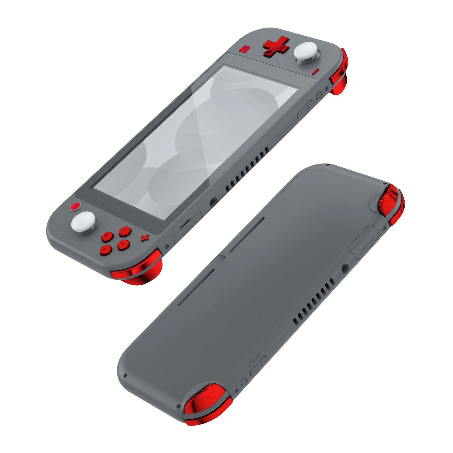 eXtremeRate Replacement Full Set Buttons for NS Switch Lite - Chrome Red Glossy - Image 8