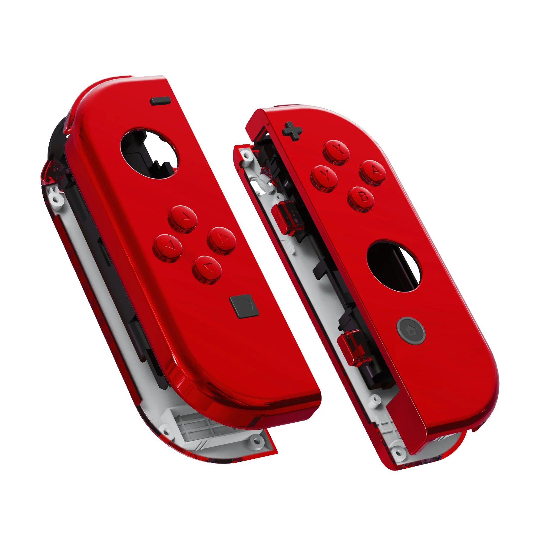 eXtremeRate Replacement Full Set Shell Case with Buttons for Joycon of NS Switch - Chrome Red - Image 11