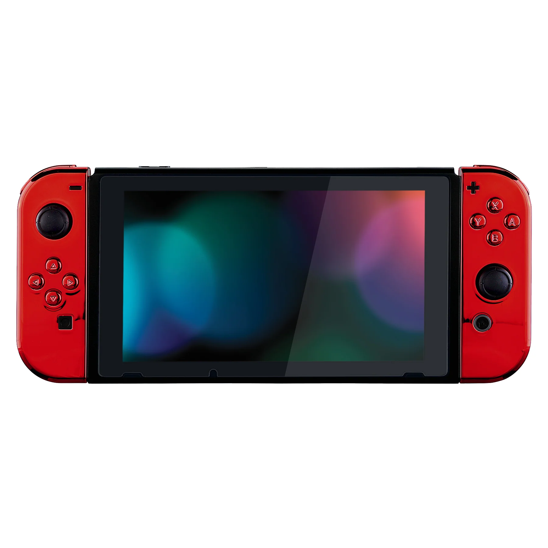 eXtremeRate Replacement Full Set Shell Case with Buttons for Joycon of NS Switch - Chrome Red - Image 4