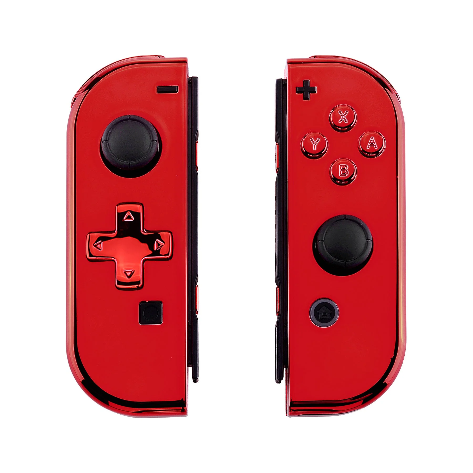 eXtremeRate Dpad Version Replacement Full Set Shell Case with Buttons for Joycon of NS Switch - Chrome Red - Image 4