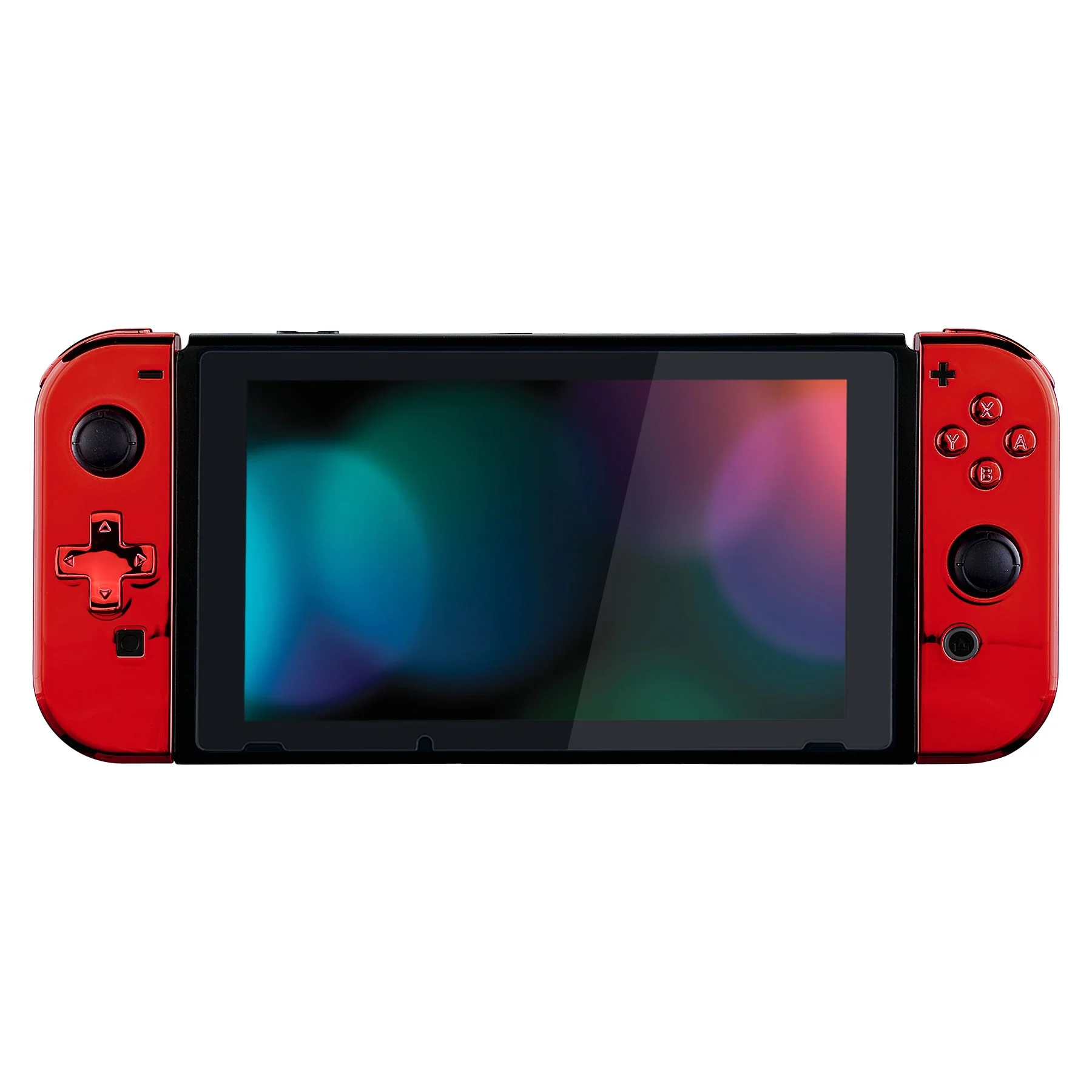 eXtremeRate Dpad Version Replacement Full Set Shell Case with Buttons for Joycon of NS Switch - Chrome Red - Image 7