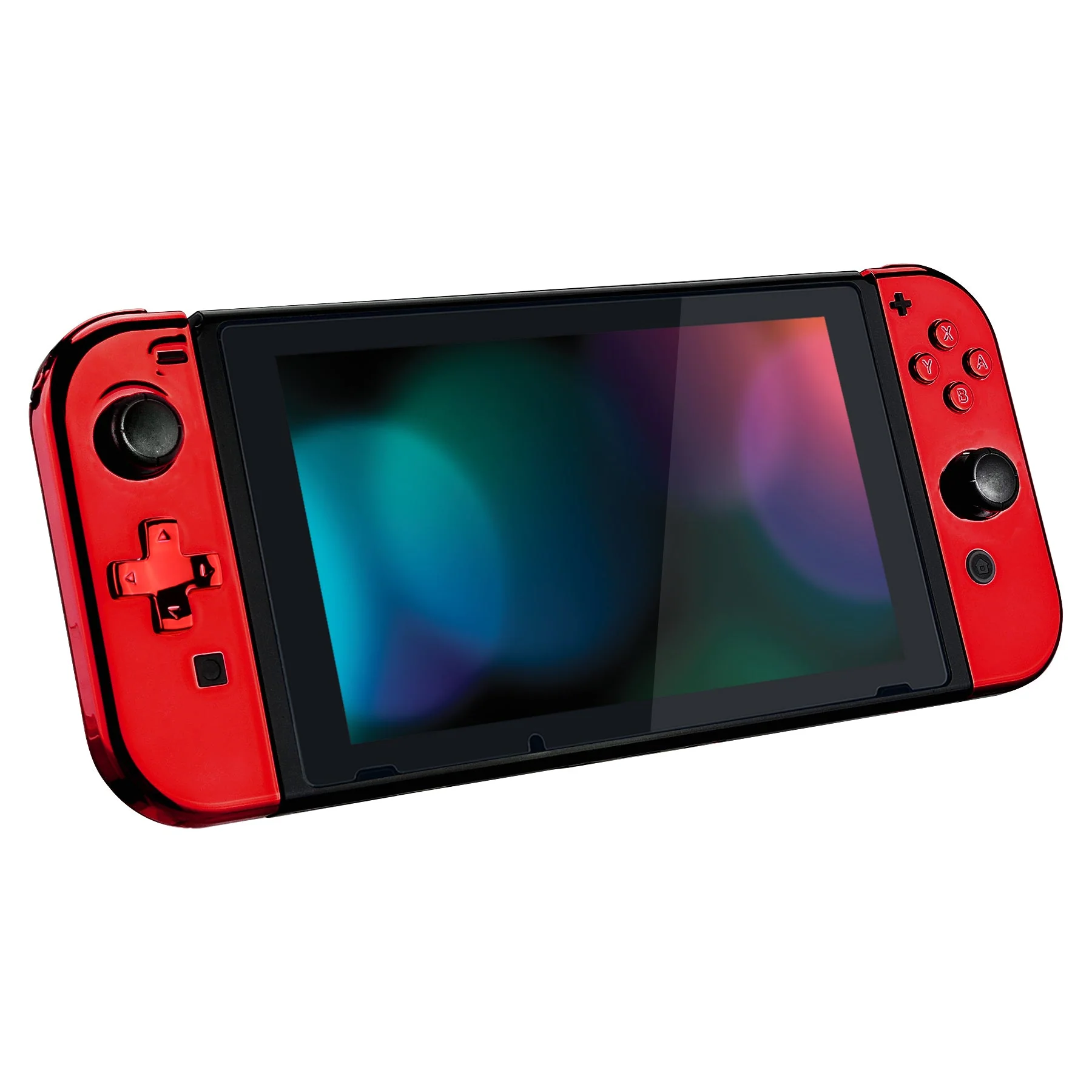 eXtremeRate Dpad Version Replacement Full Set Shell Case with Buttons for Joycon of NS Switch - Chrome Red - Image 8