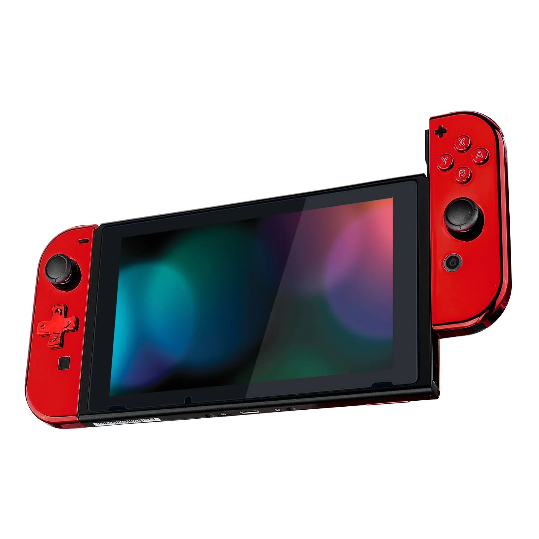 eXtremeRate Dpad Version Replacement Full Set Shell Case with Buttons for Joycon of NS Switch - Chrome Red - Image 9