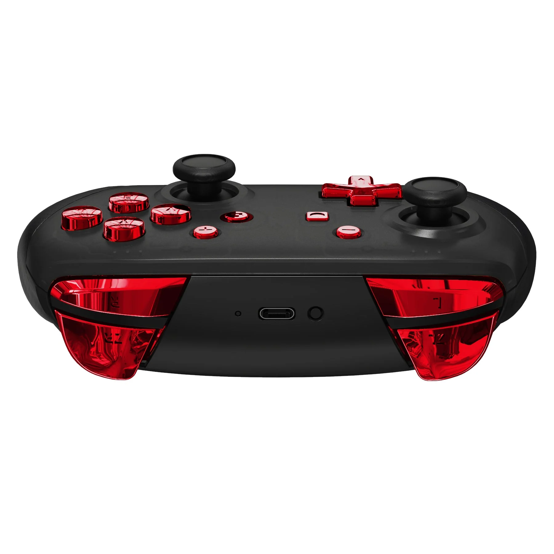 eXtremeRate DIY Replacement Full Set Buttons for Nintendo Switch Pro Controller - Chrome Red Glossy - Image 7