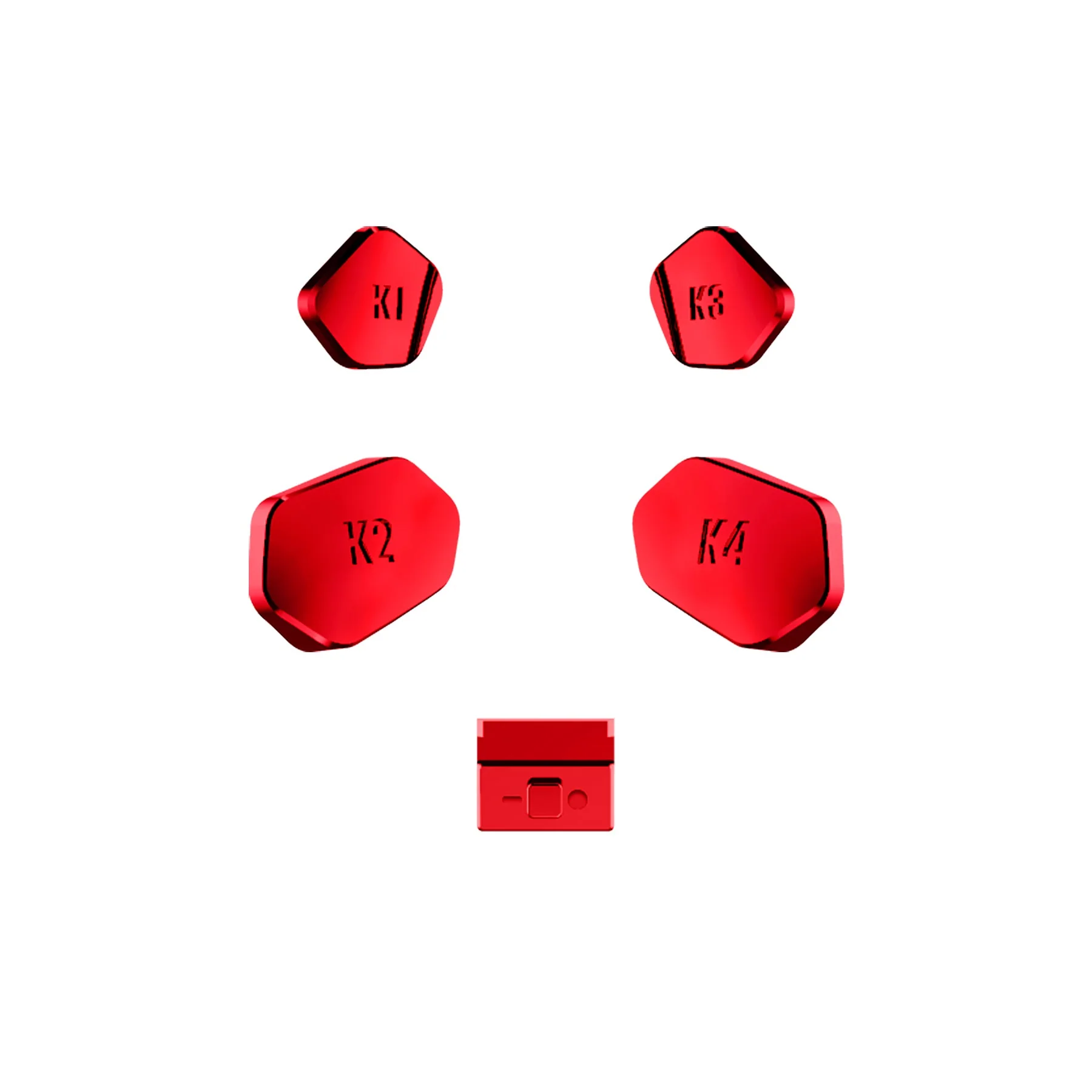 eXtremeRate Redesigned K1 K2 K3 K4 Back Buttons Paddles & Toggle Switch for eXtremerate Hope Remap Kit, Compatible with Xbox Series X/S Controller - Chrome Red - Image 4