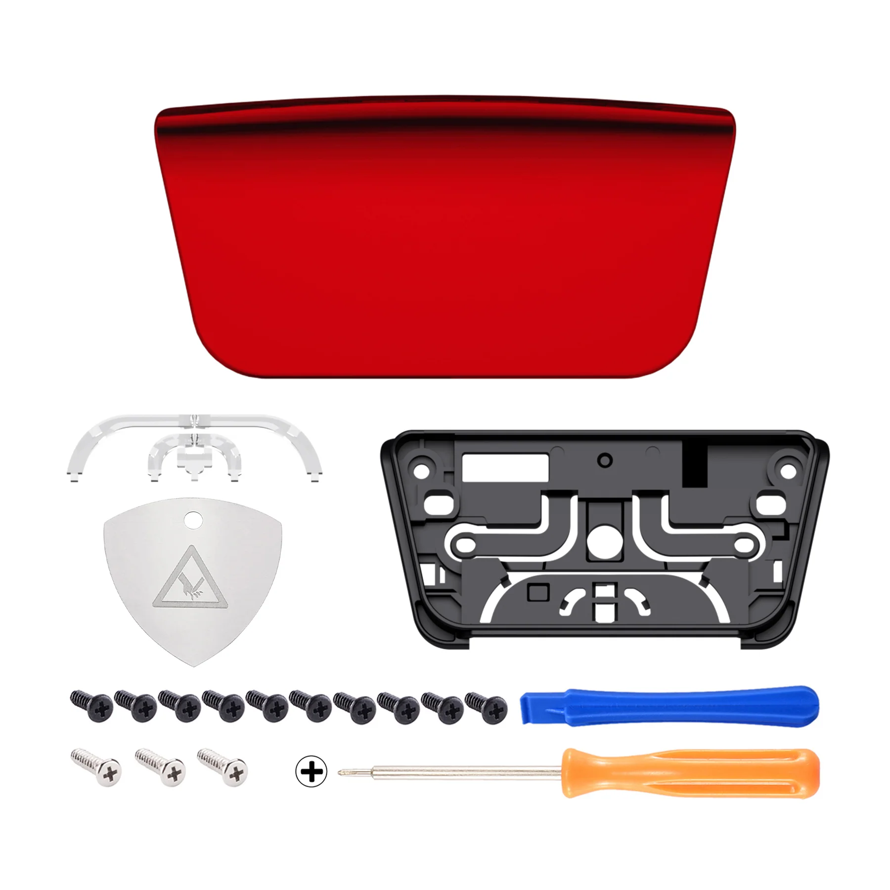 eXtremeRate Replacement Custom Touchpad Cover Compatible with PS5 Controller BDM-010/020/030/040/050/060 - Chrome Red - Image 2