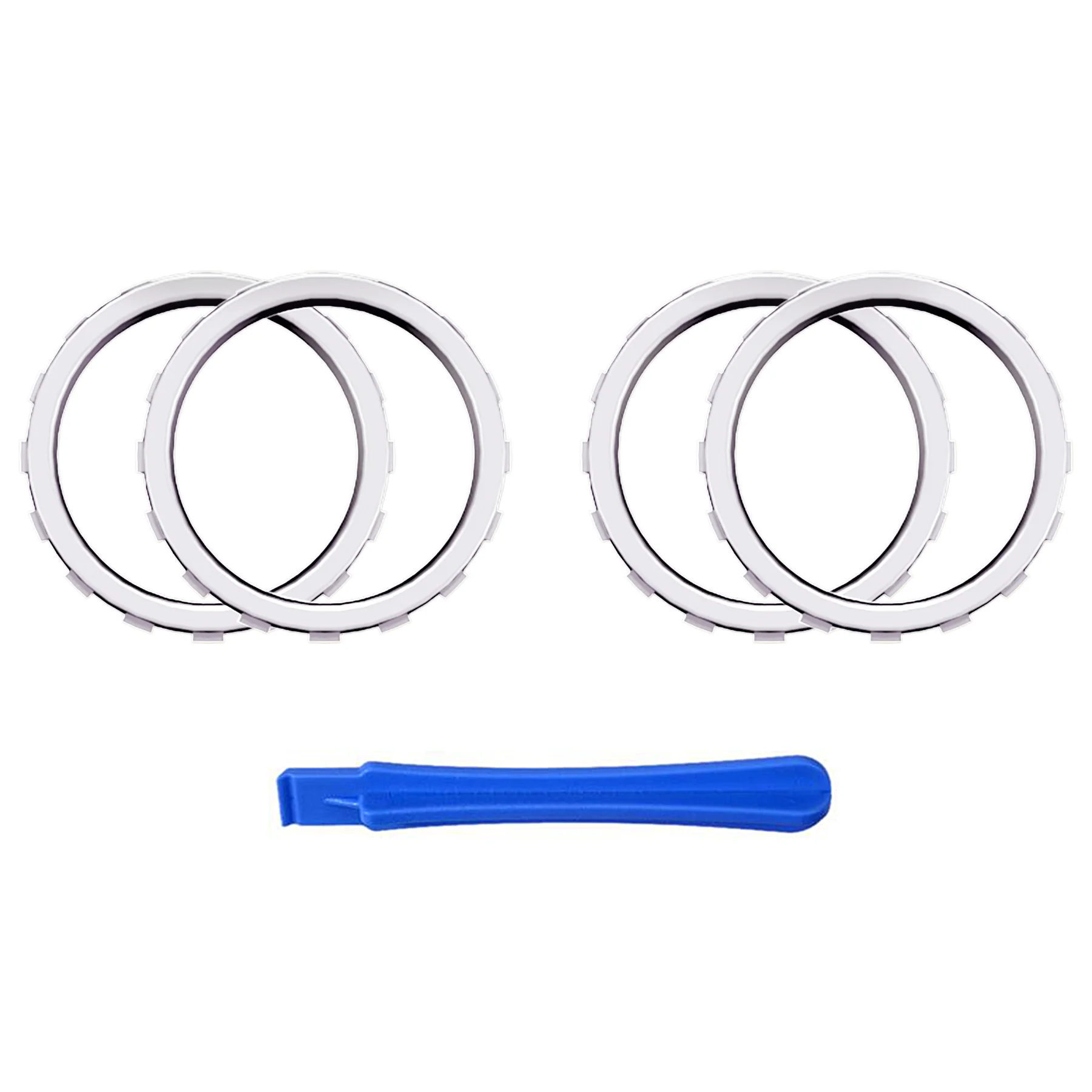 eXtremeRate Custom Accent Rings for Xbox Elite Series 2 Core & for Elite Series 2 & for Xbox One Elite Controller, Compatible with eXtremeRate ASR Version Shell for Xbox Series X/S Controller - Chrome Silver - Image 2