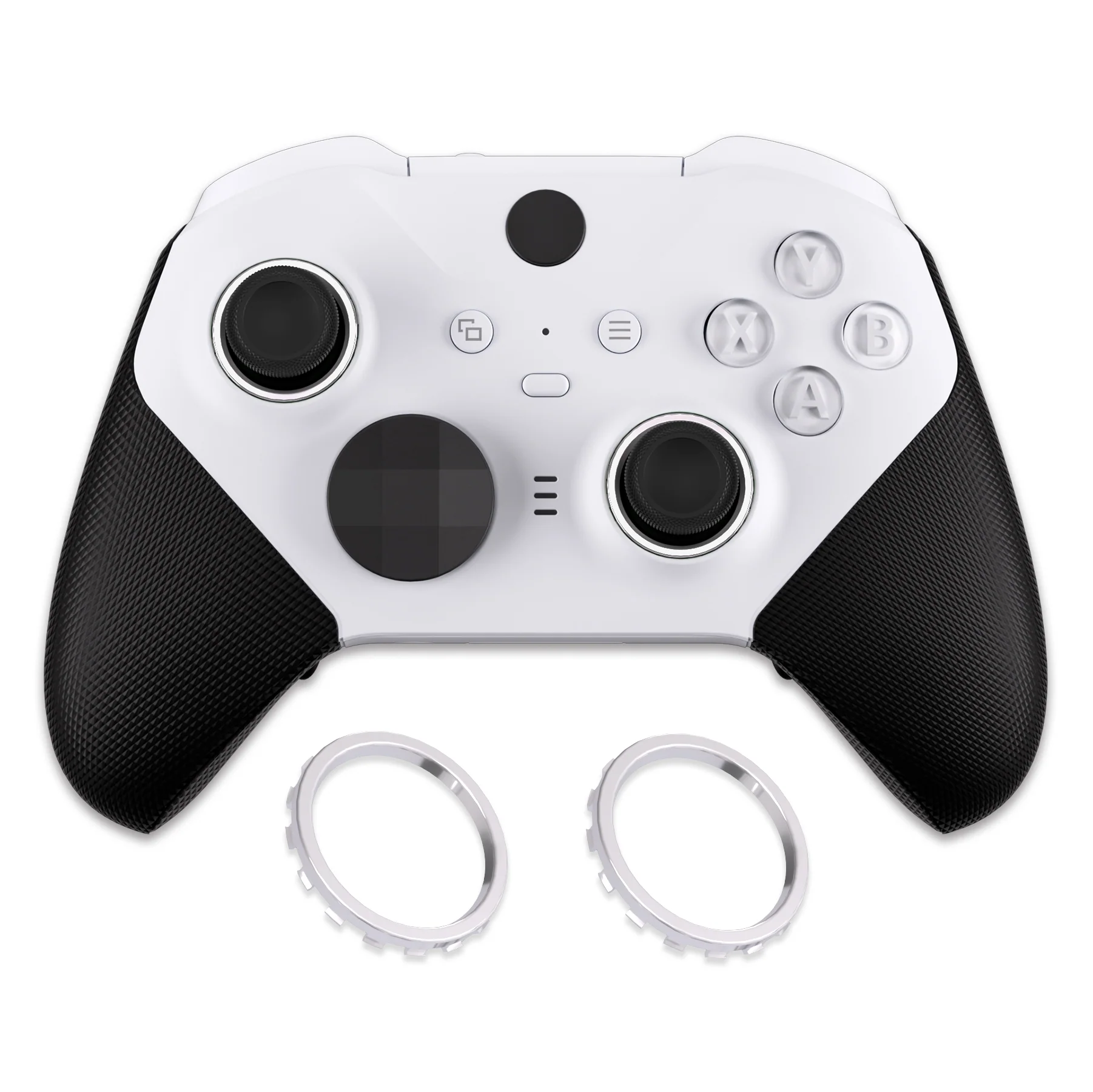 eXtremeRate Custom Accent Rings for Xbox Elite Series 2 Core & for Elite Series 2 & for Xbox One Elite Controller, Compatible with eXtremeRate ASR Version Shell for Xbox Series X/S Controller - Chrome Silver - Image 4