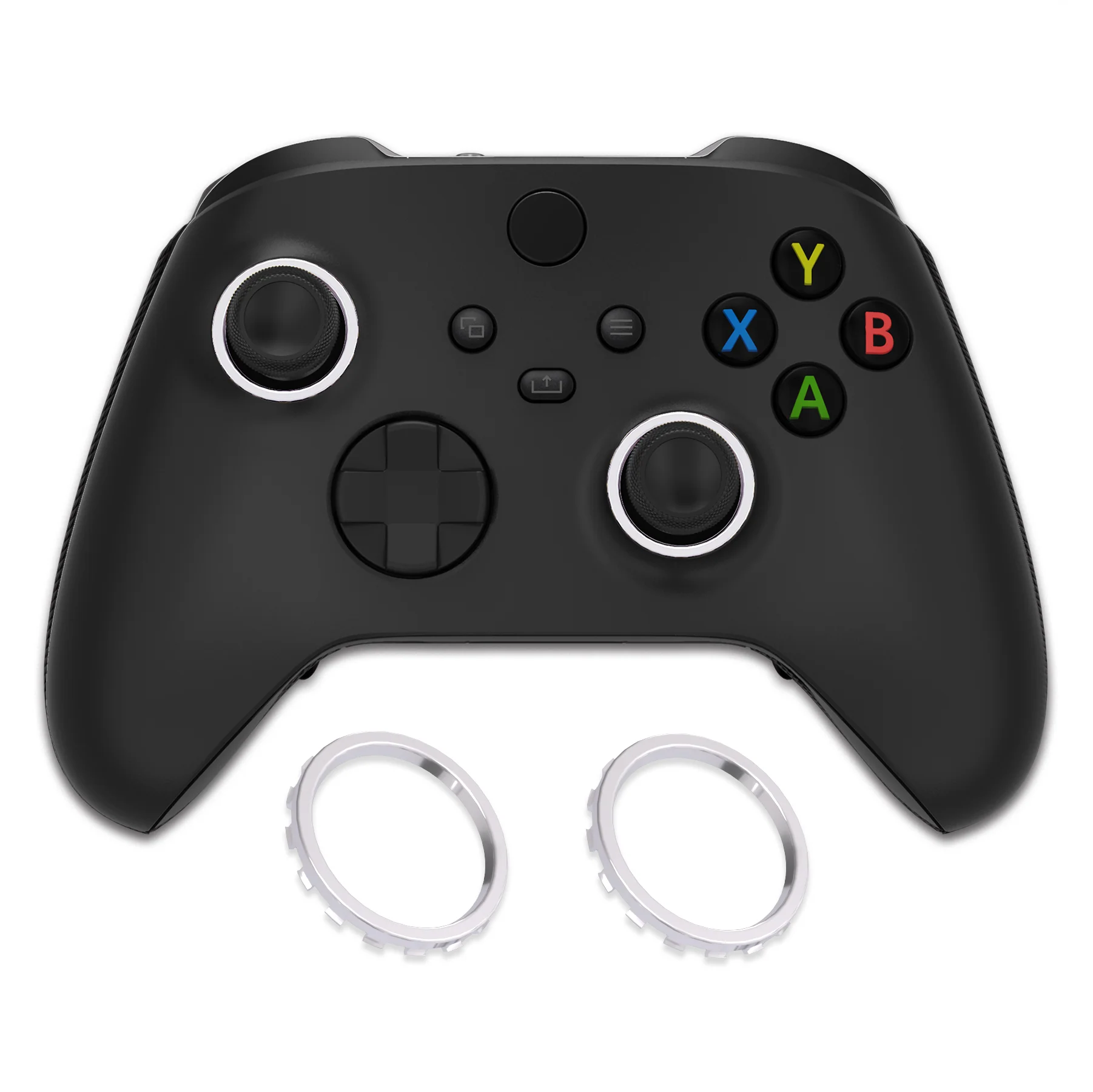 eXtremeRate Custom Accent Rings for Xbox Elite Series 2 Core & for Elite Series 2 & for Xbox One Elite Controller, Compatible with eXtremeRate ASR Version Shell for Xbox Series X/S Controller - Chrome Silver - Image 5